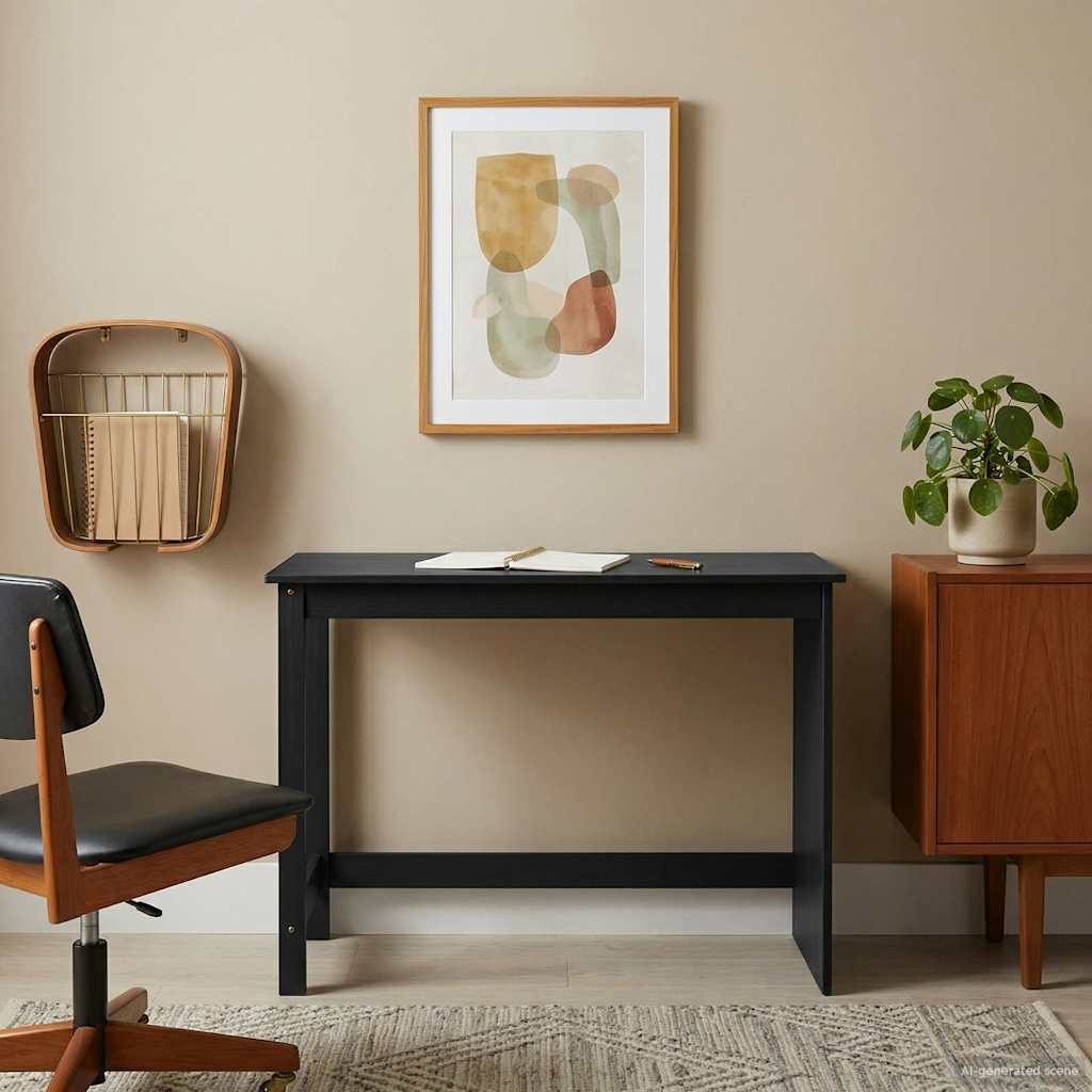 Stalas Juoda 112 x 50 x 75 cm Kietas pušies medis