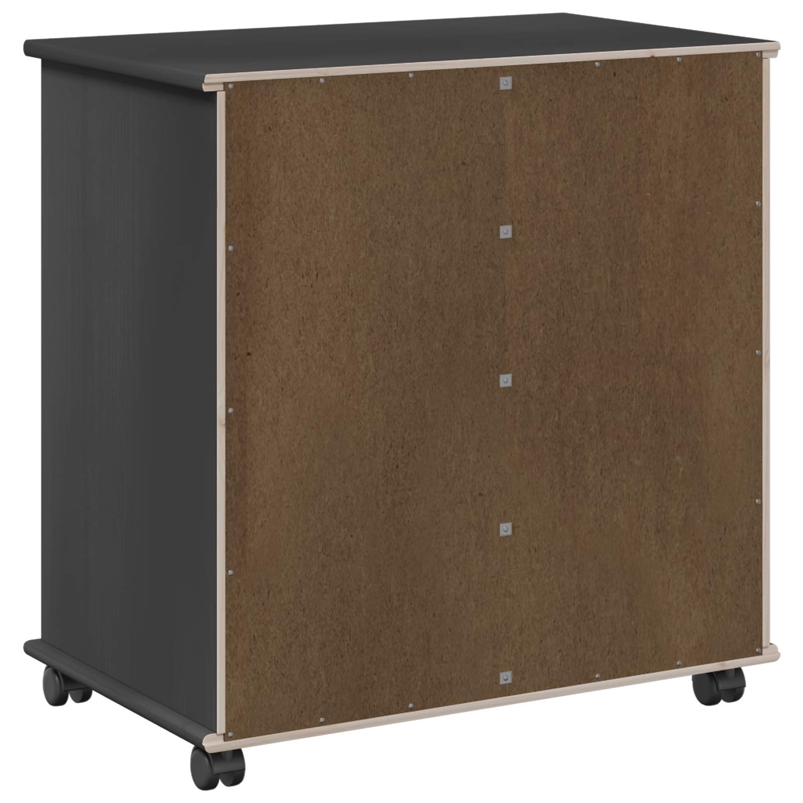 Ratuotas kabinetas su ratu Juoda 63,5 x 39 x 65,5 cm