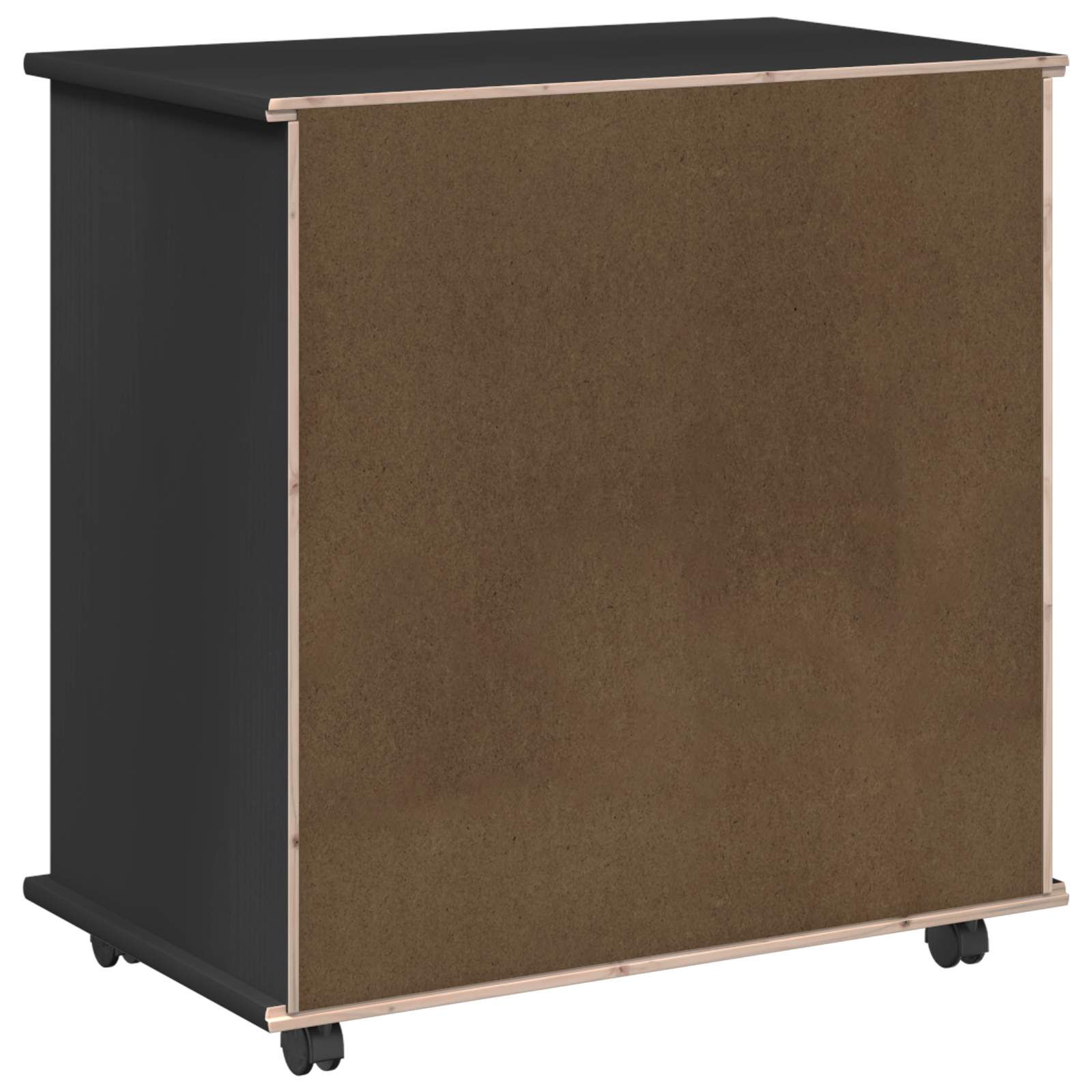 Ratuotas kabinetas su ratu Juoda 63,5 x 39 x 65,5 cm