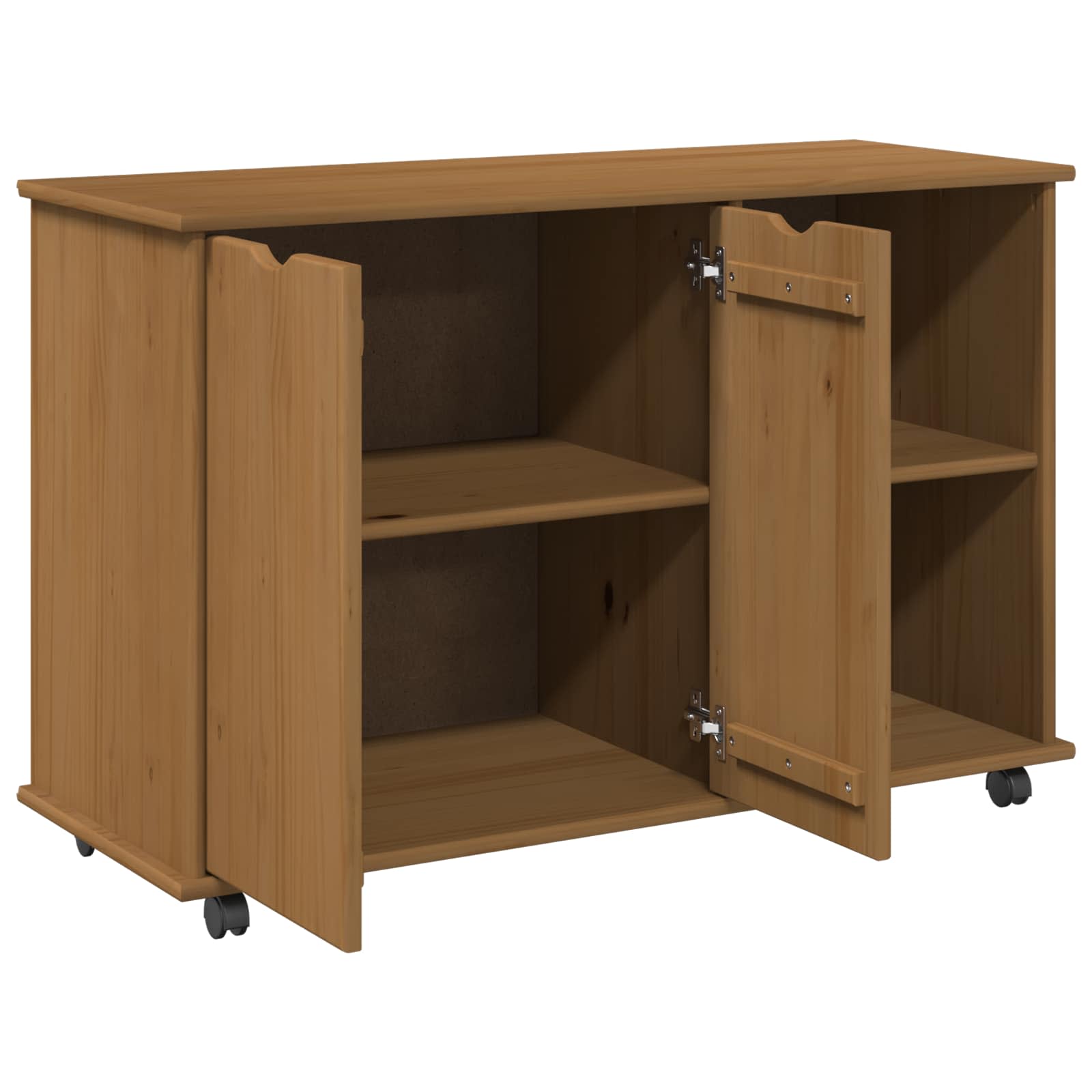 Ratuotas kabinetas su ratu Medus ruda 100 x 39 x 65,5 cm