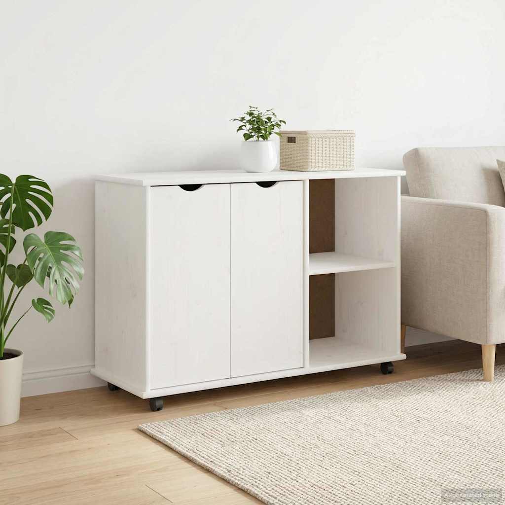 Ratuotas kabinetas Balta 100 x 39 x 65,5 cm Kietas pušies medis