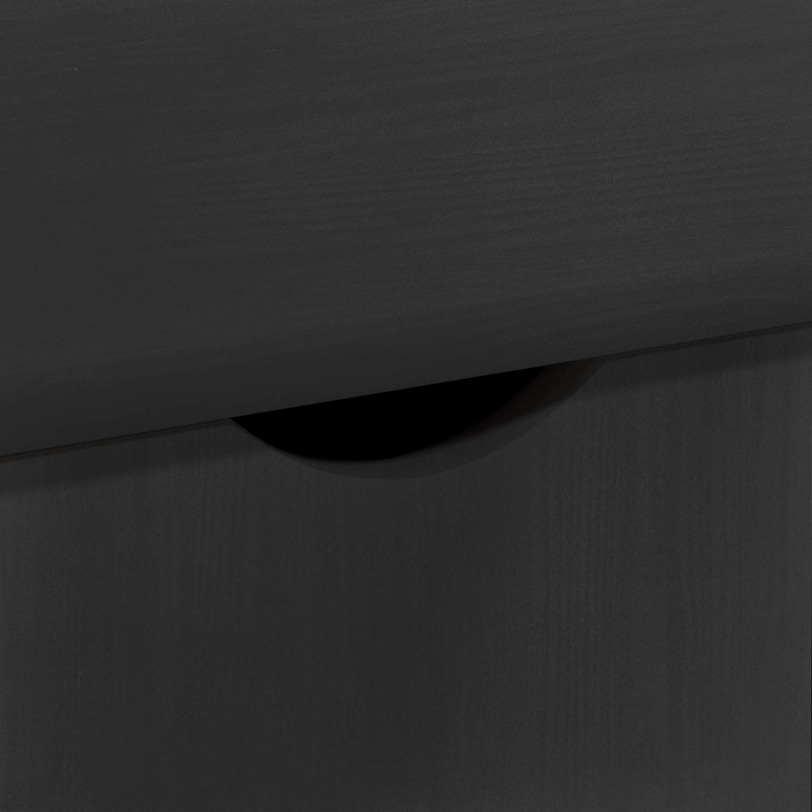 Skapītis ar ritentiņiem, melns 100 x 39 x 65,5 cm, priedes masīvkoks