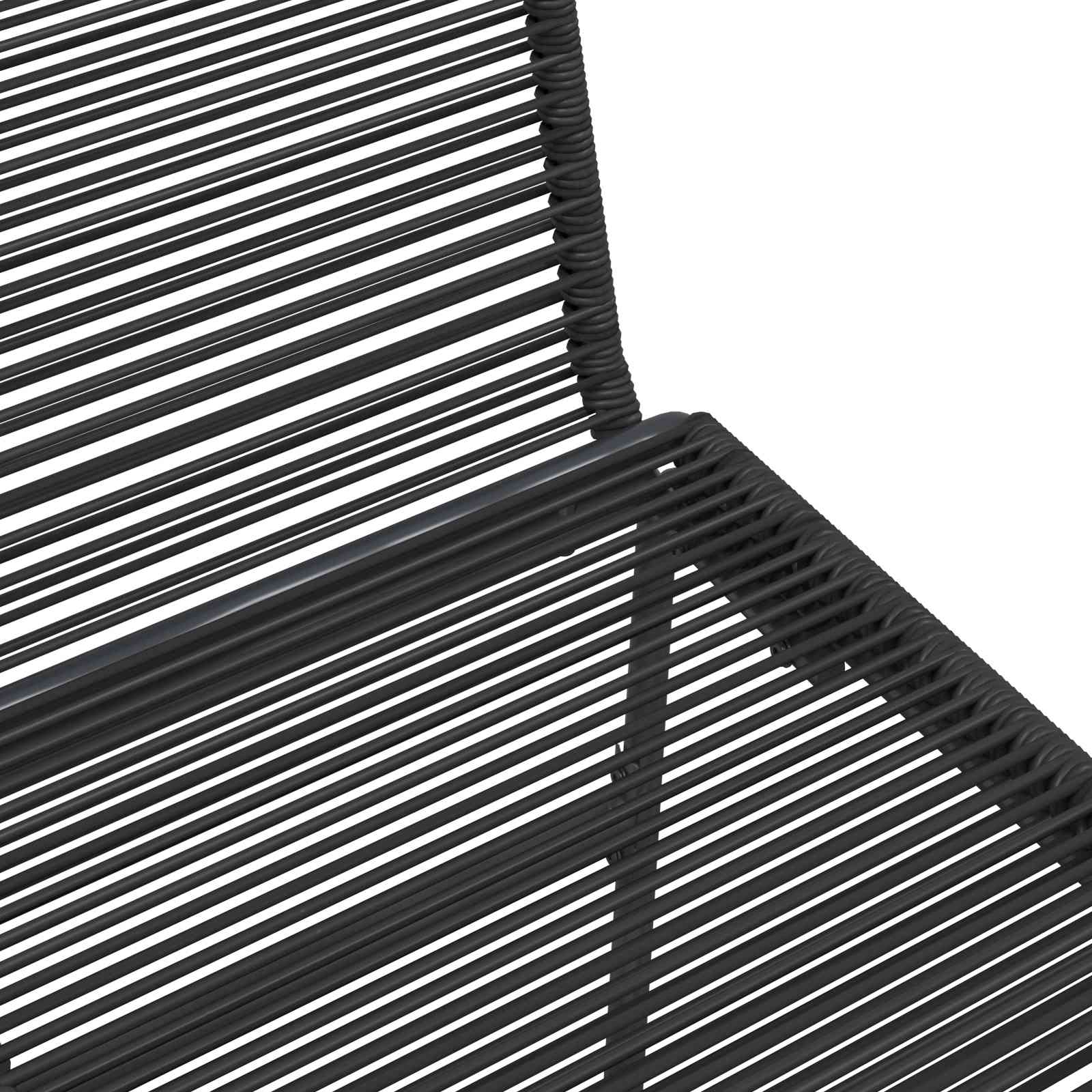 Sodo kėdės 2 pcs Juodas 48 x 55 x 89,5 cm Ratanas