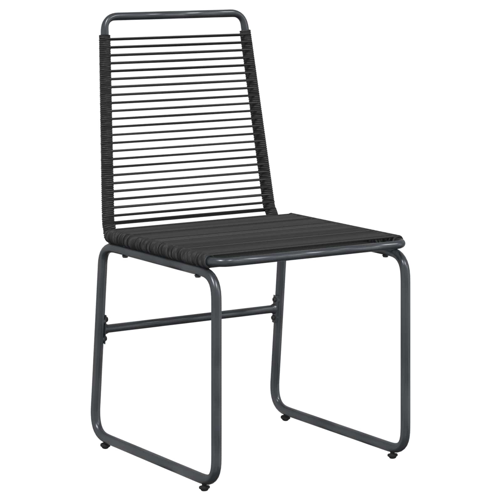 Sodo kėdės 2 pcs Juodas 48 x 55 x 89,5 cm Ratanas