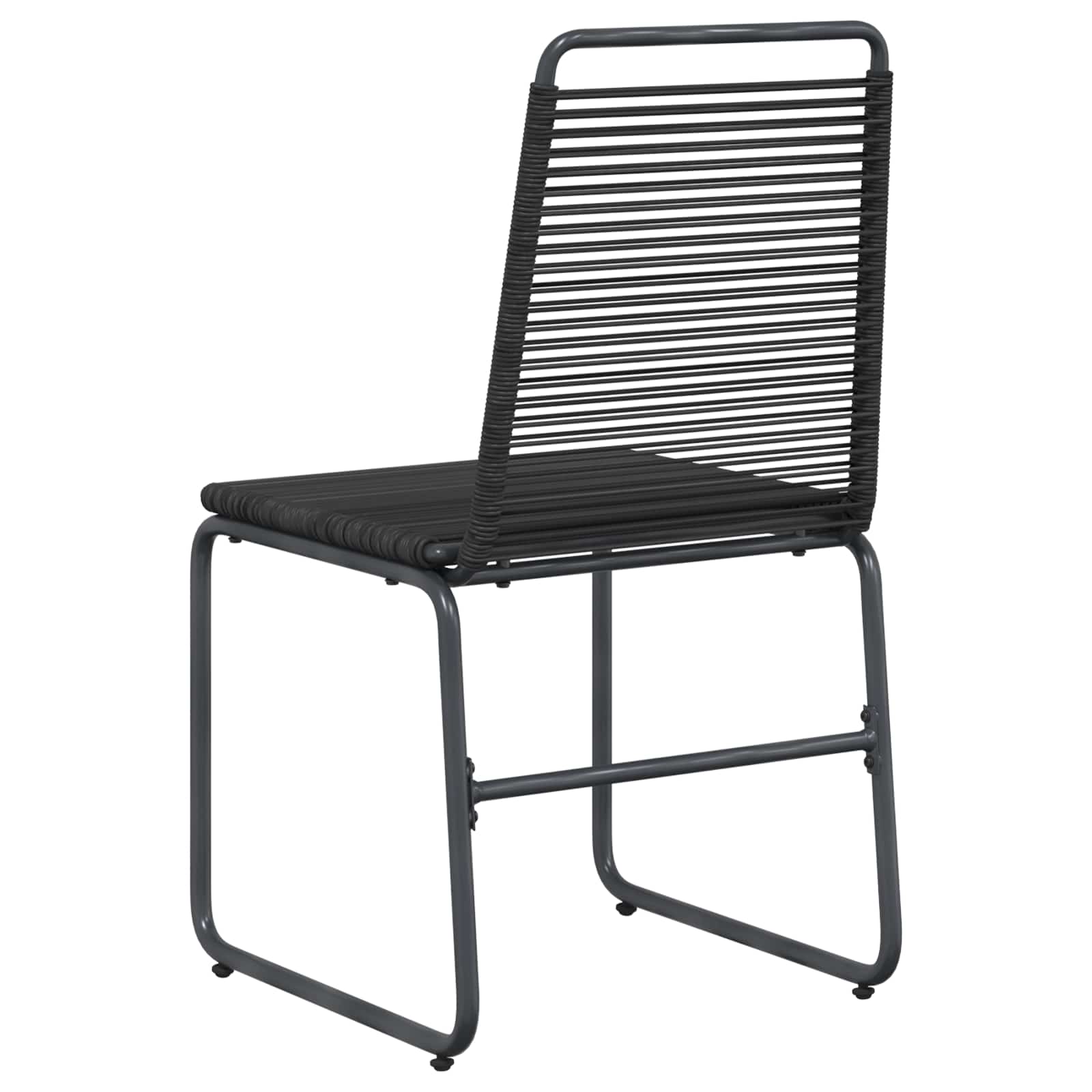 Sodo kėdės 2 pcs Juodas 48 x 55 x 89,5 cm Ratanas