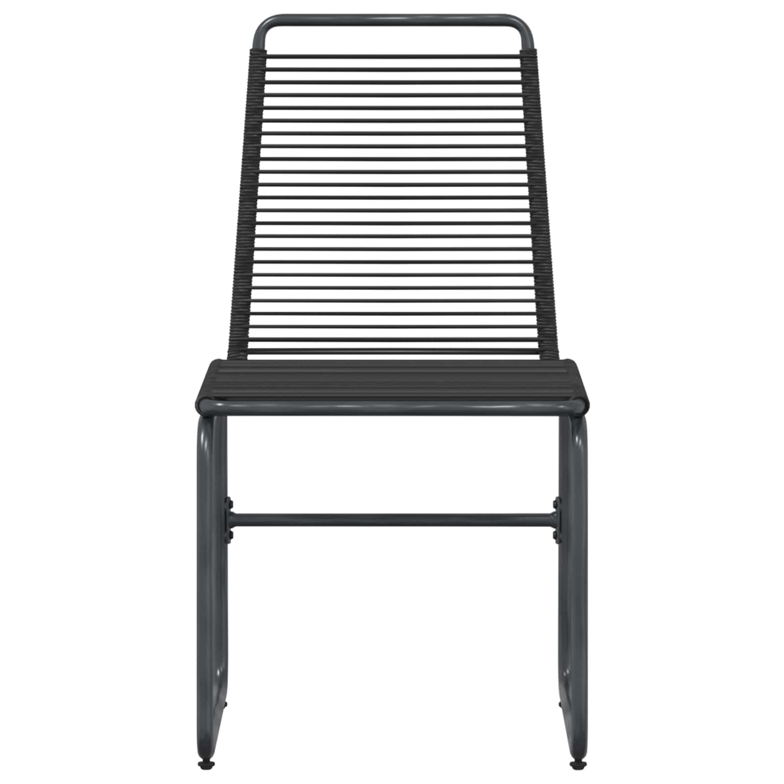 Sodo kėdės 2 pcs Juodas 48 x 55 x 89,5 cm Ratanas