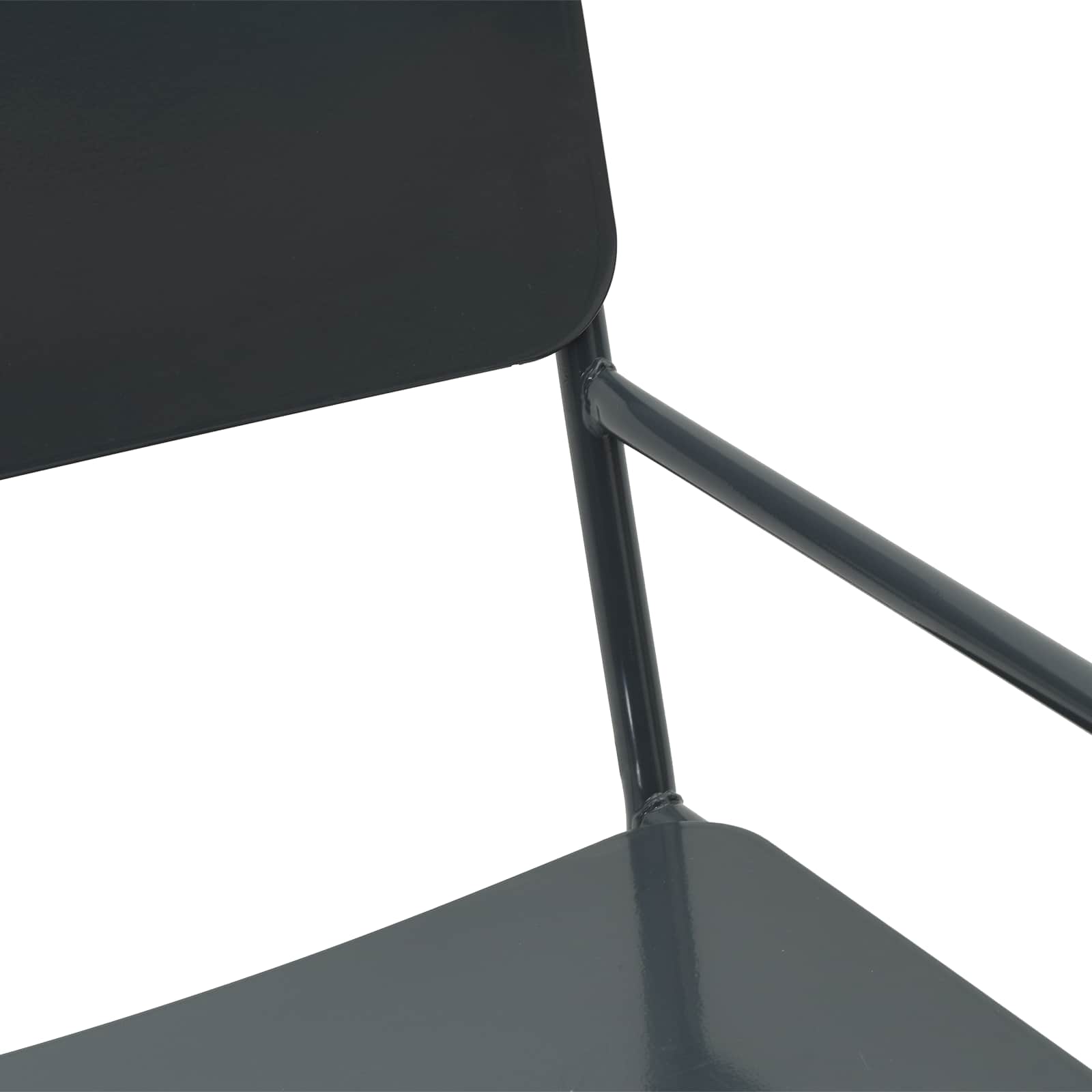 Sodo kėdės 2 pcs Antracitas 51 x 55 x 81 cm Plienas