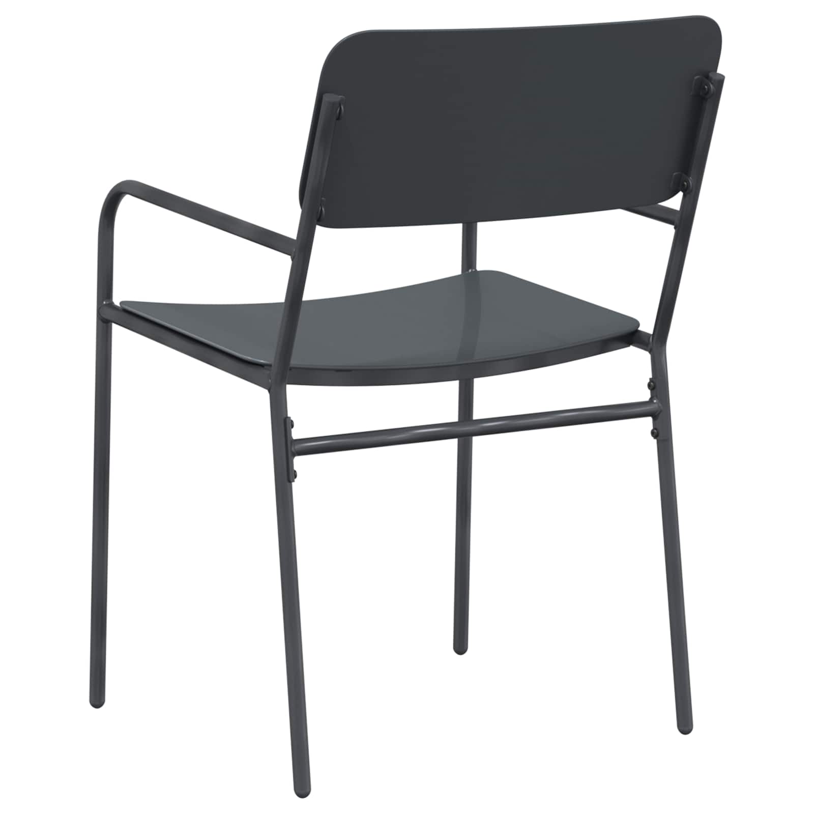 Sodo kėdės 2 pcs Antracitas 51 x 55 x 81 cm Plienas