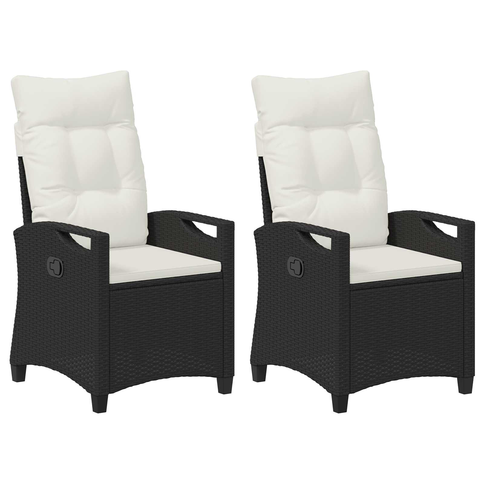 Sodo Kėdė 2 pcs Juoda ir kreminė 56 x 60 x 112 cm