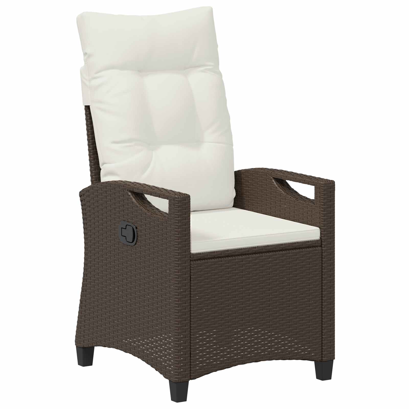 Garden Chair 2 pcs Brown and Cream 56 x 60 x 112 cm