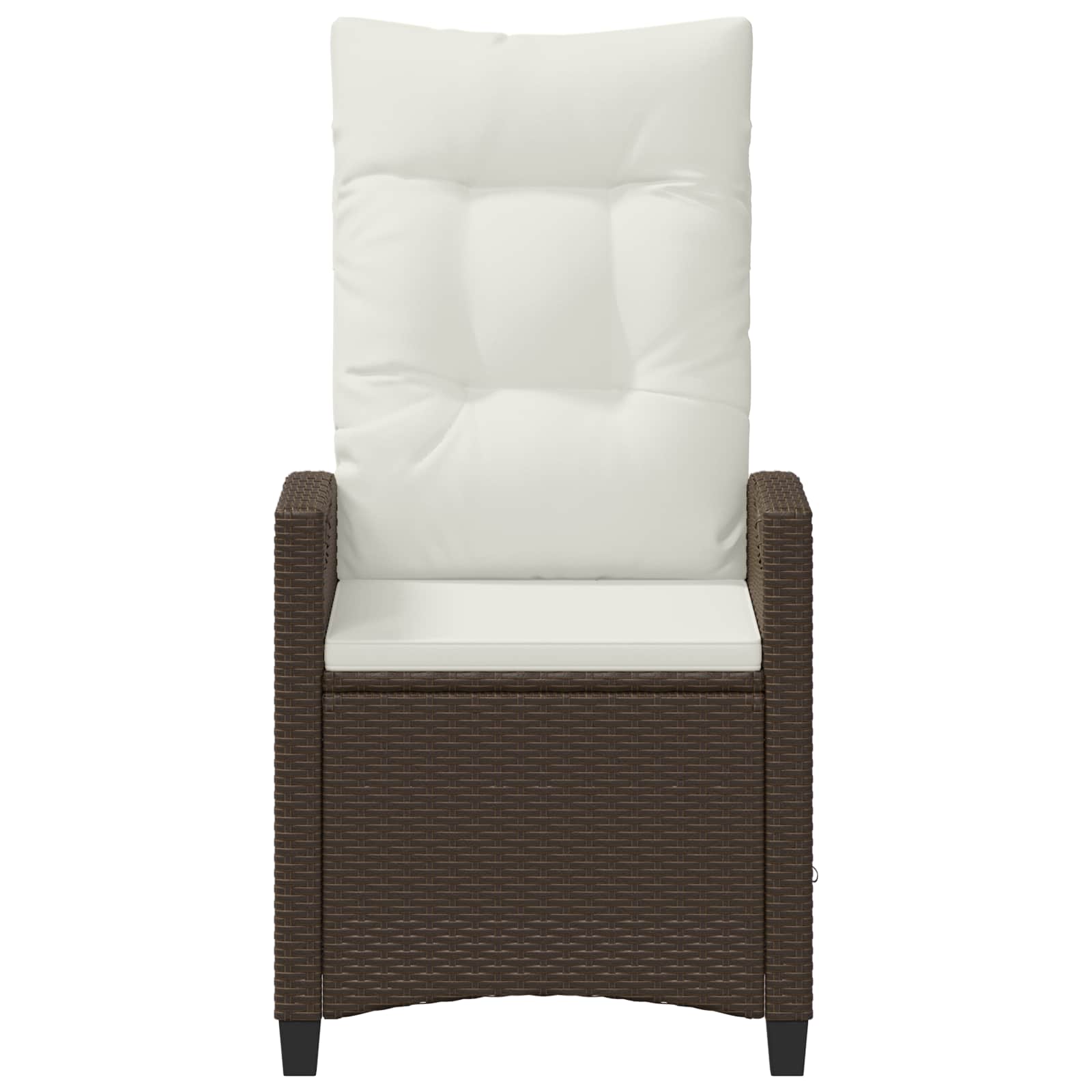 Garden Chair 2 pcs Brown and Cream 56 x 60 x 112 cm