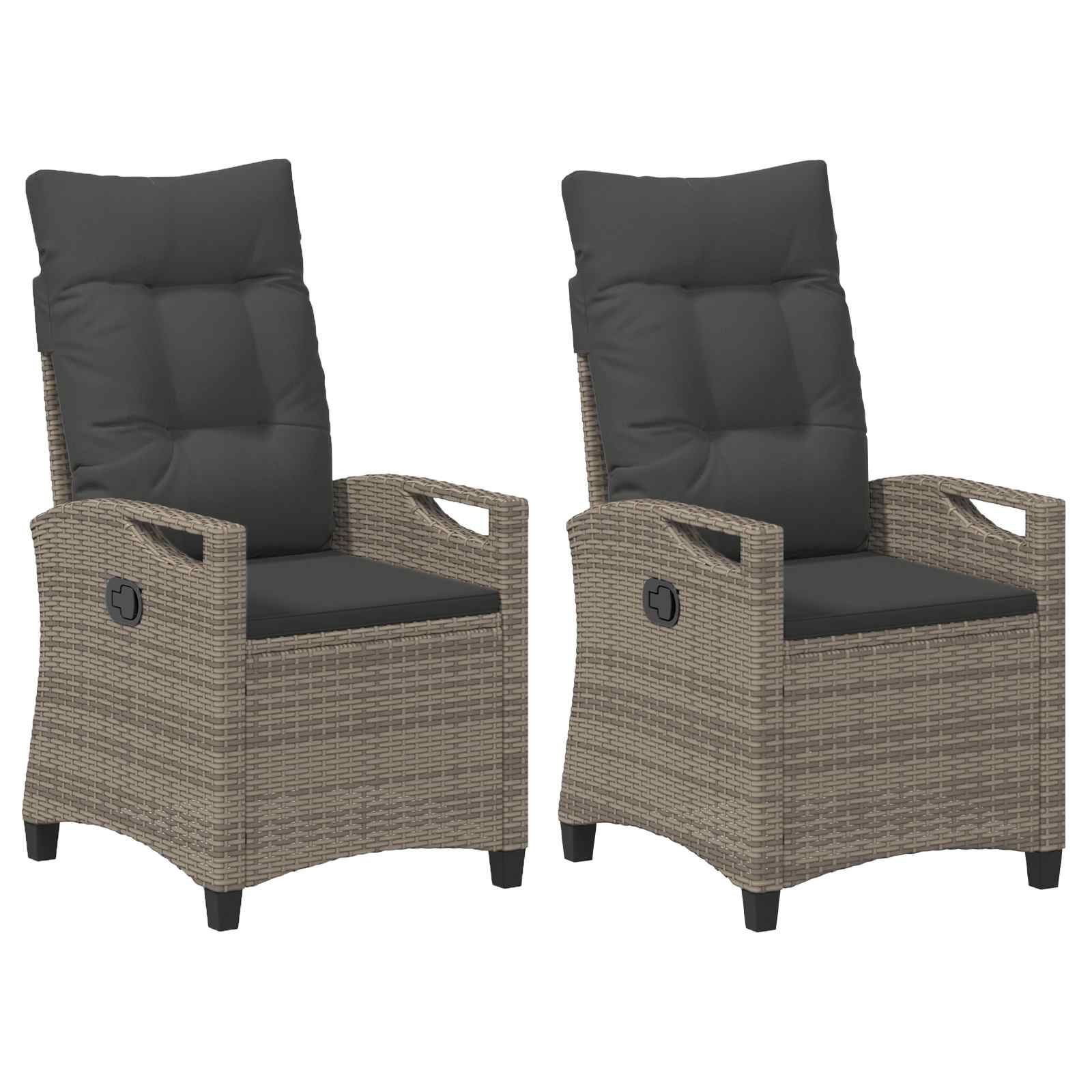 Sodo Kėdė 2 pcs Pilka ir tamsiai pilka 56 x 60 x 112 cm