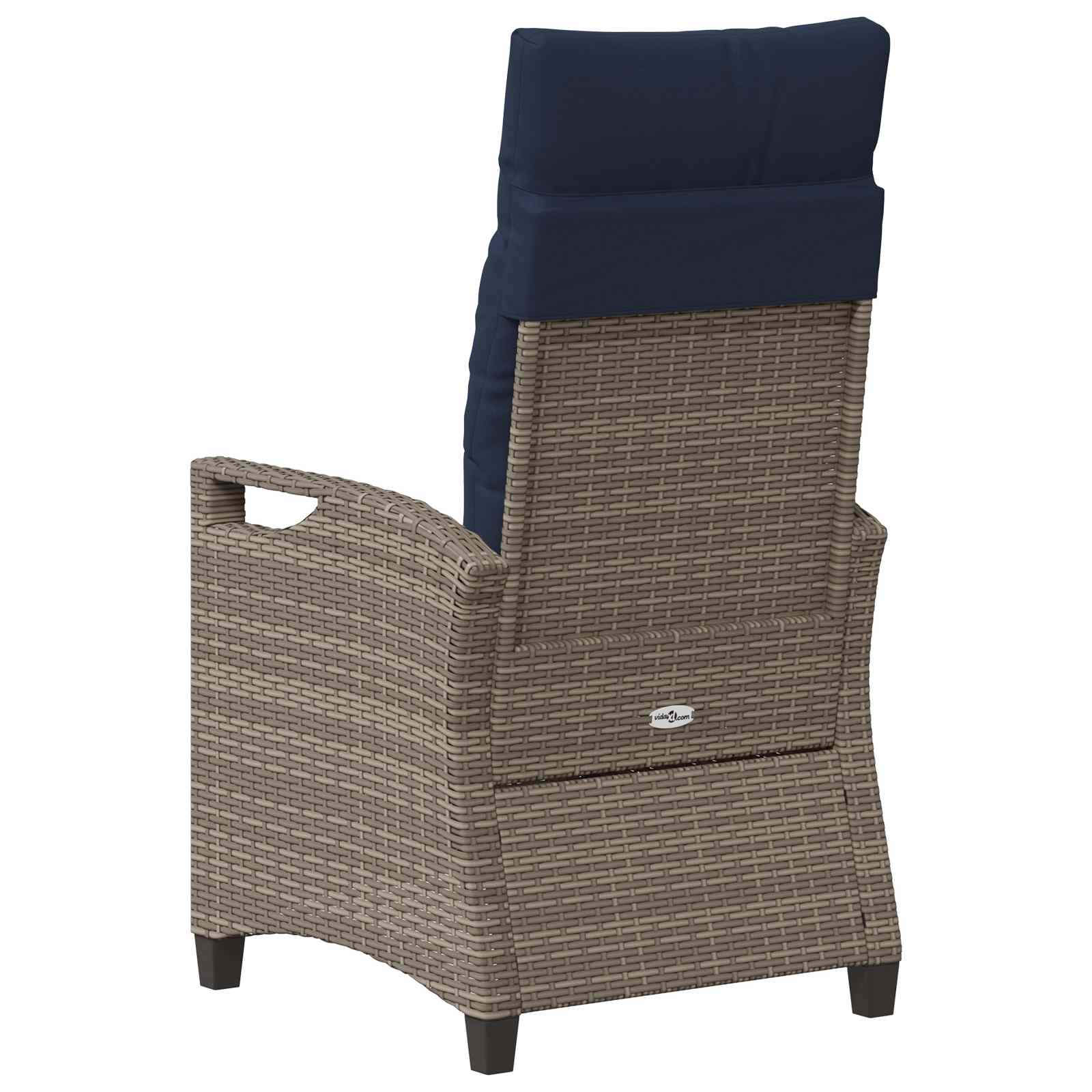 Sodo Kėdė 2 pcs pilka ir tamsiai mėlyna 56 x 60 x 112 cm