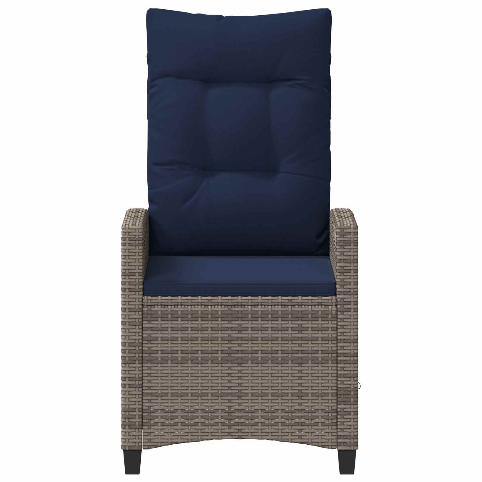 Sodo Kėdė 2 pcs pilka ir tamsiai mėlyna 56 x 60 x 112 cm