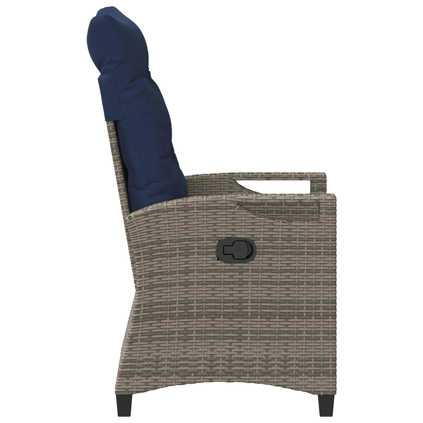 Sodo Kėdė 2 pcs pilka ir tamsiai mėlyna 56 x 60 x 112 cm