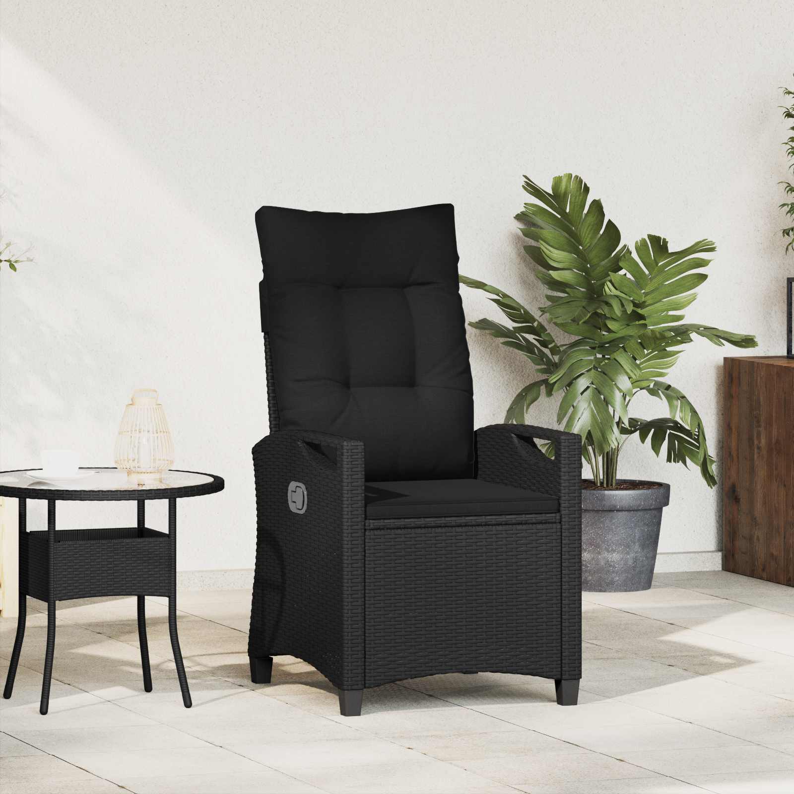 Folding Garden Chairs Black 56 x 60 x 112 cm