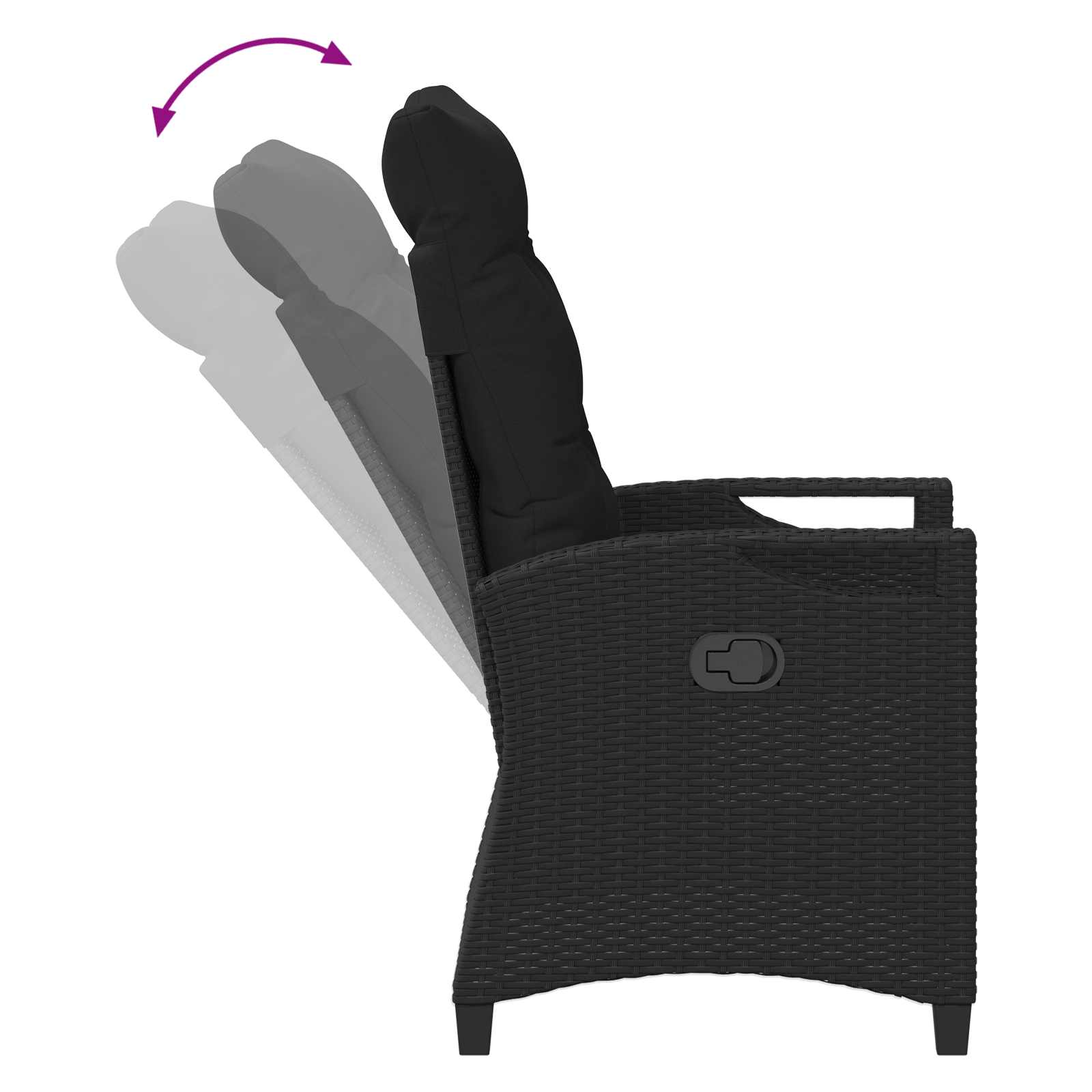 Folding Garden Chairs Black 56 x 60 x 112 cm