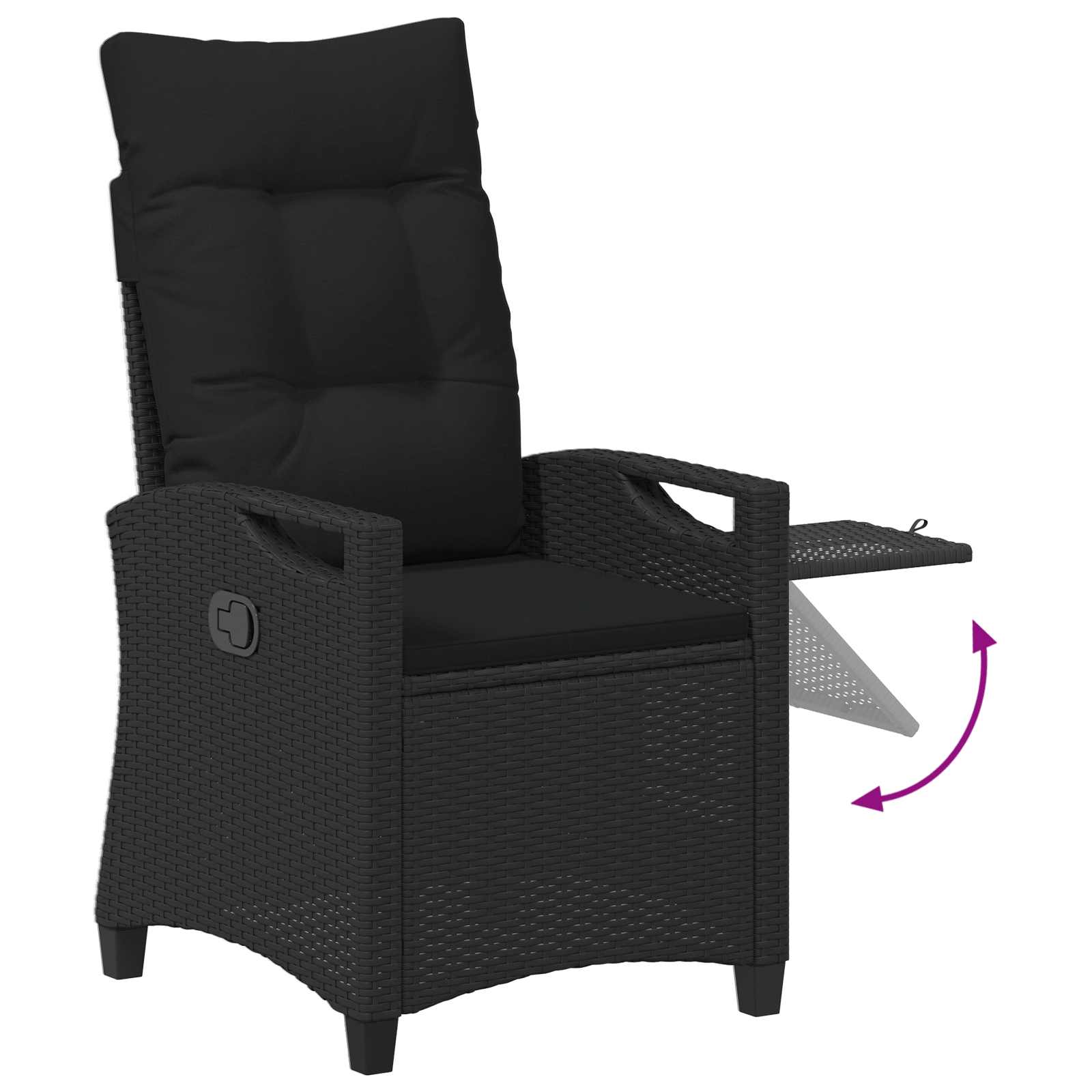 Folding Garden Chairs Black 56 x 60 x 112 cm