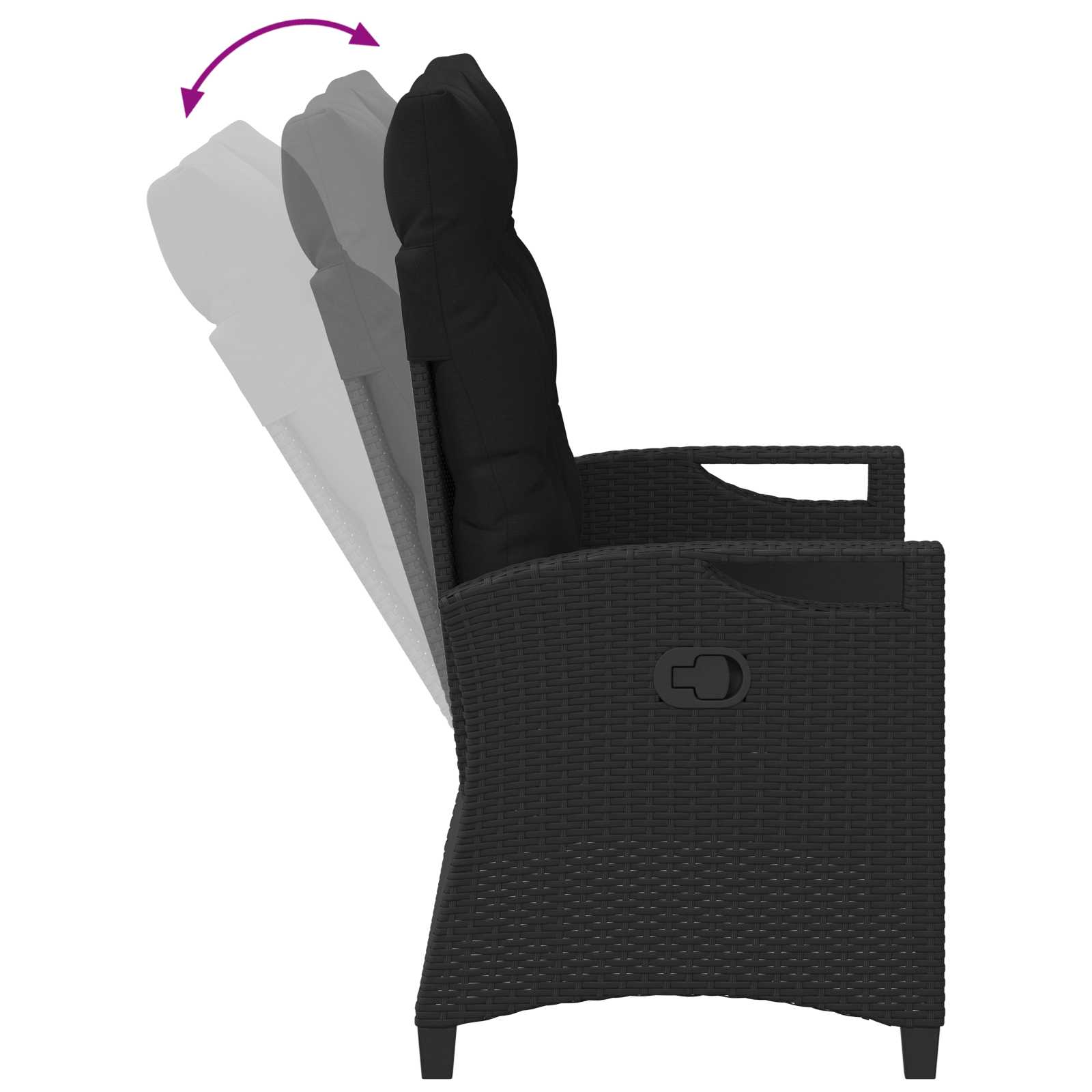 Sodo suolas Juoda 105 x 60 x 112 cm Plienas ir poliesteris