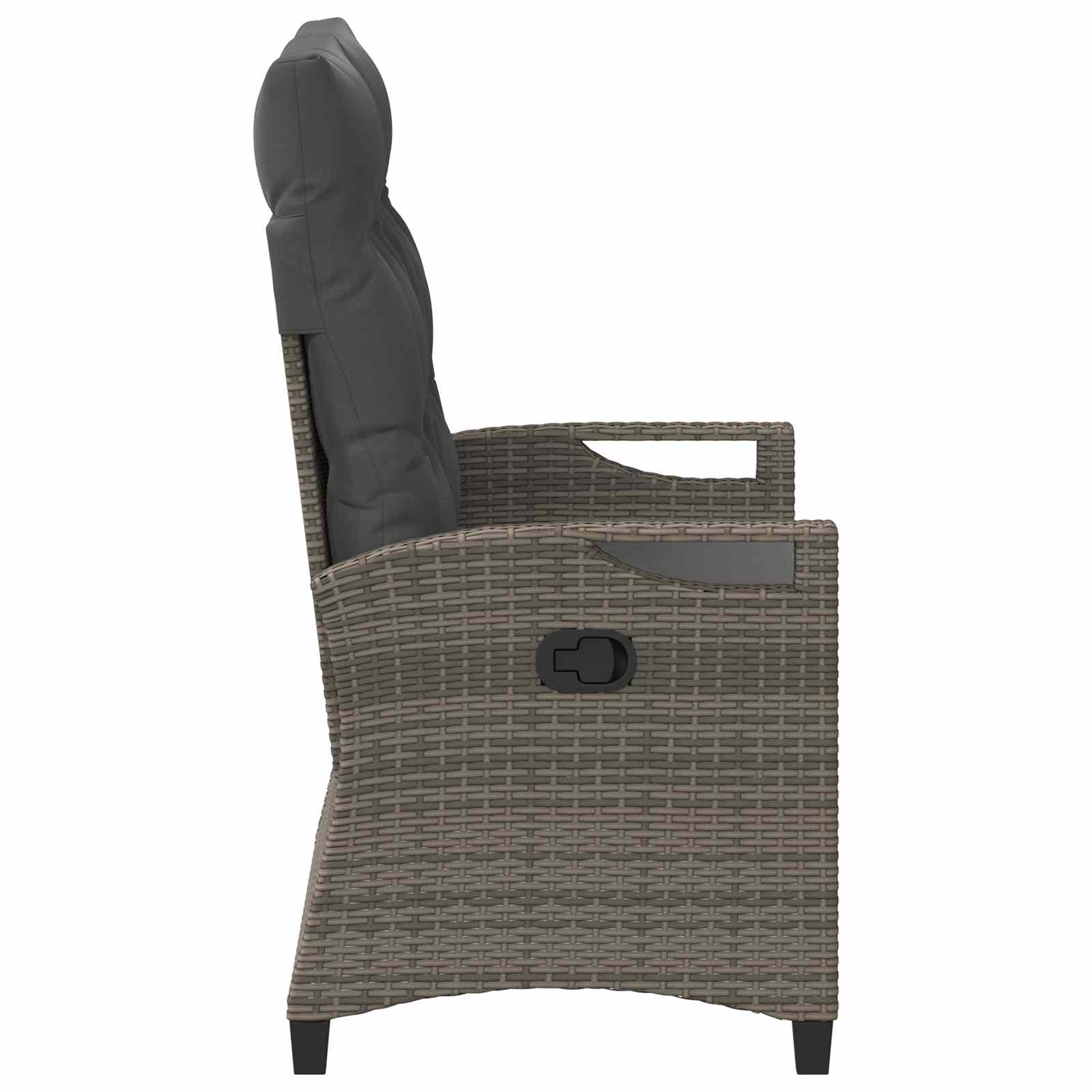 Sodo suolas su pagalve Pilka ir tamsiai pilka 105 x 60 x 112 cm