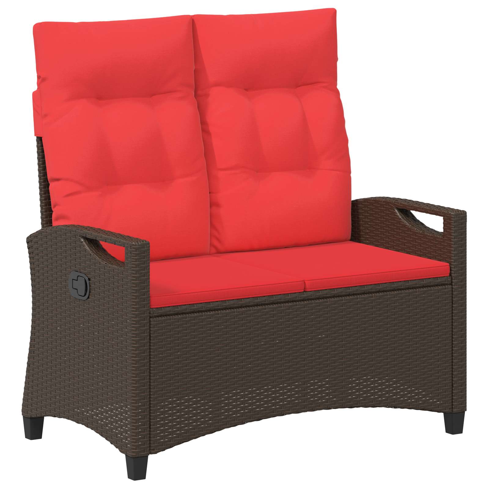 Sodo suolas su pagalve Ruda ir raudona 105 x 60 x 112 cm