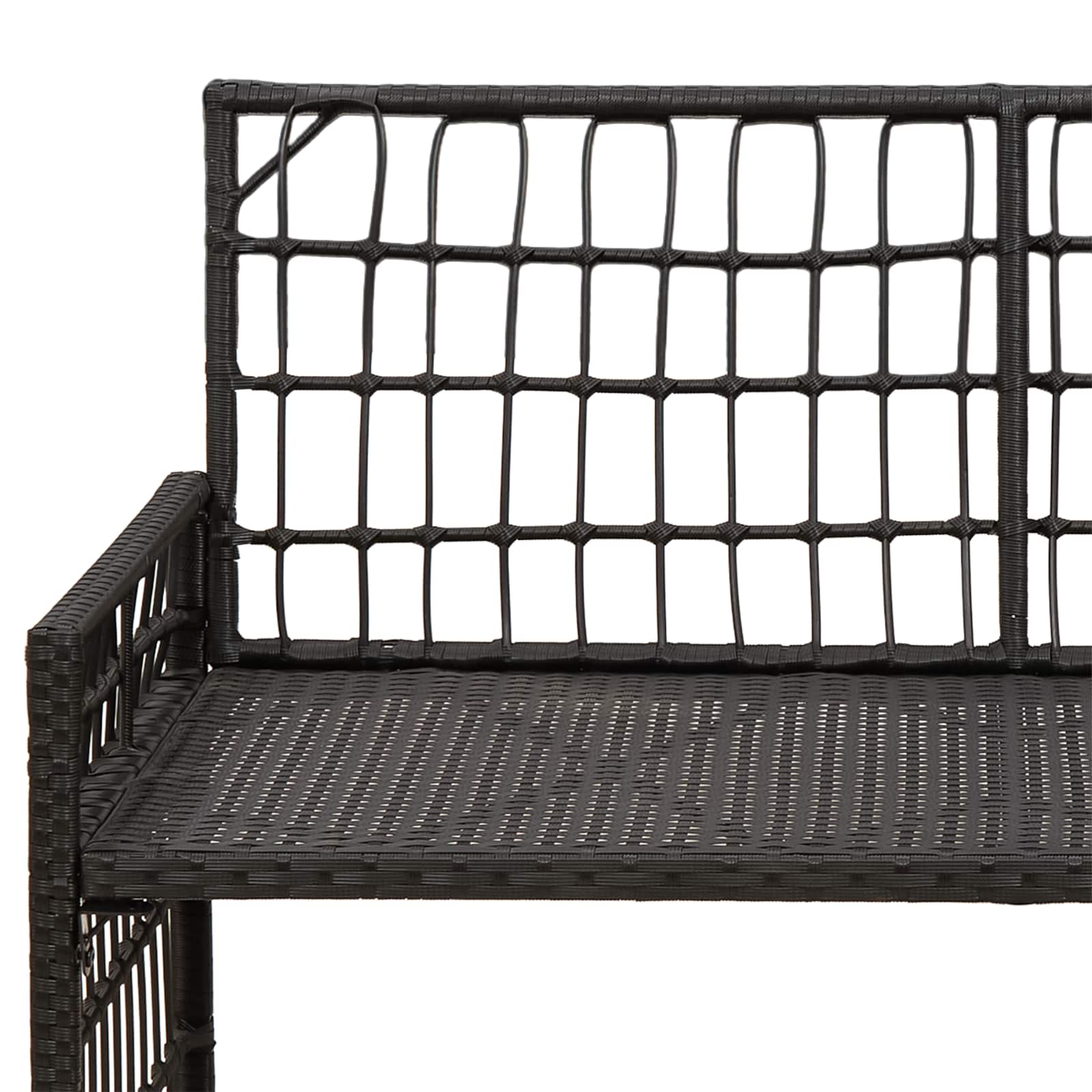 Outdoor bench Simple Black and dark grey 116 x 55 x 82 cm