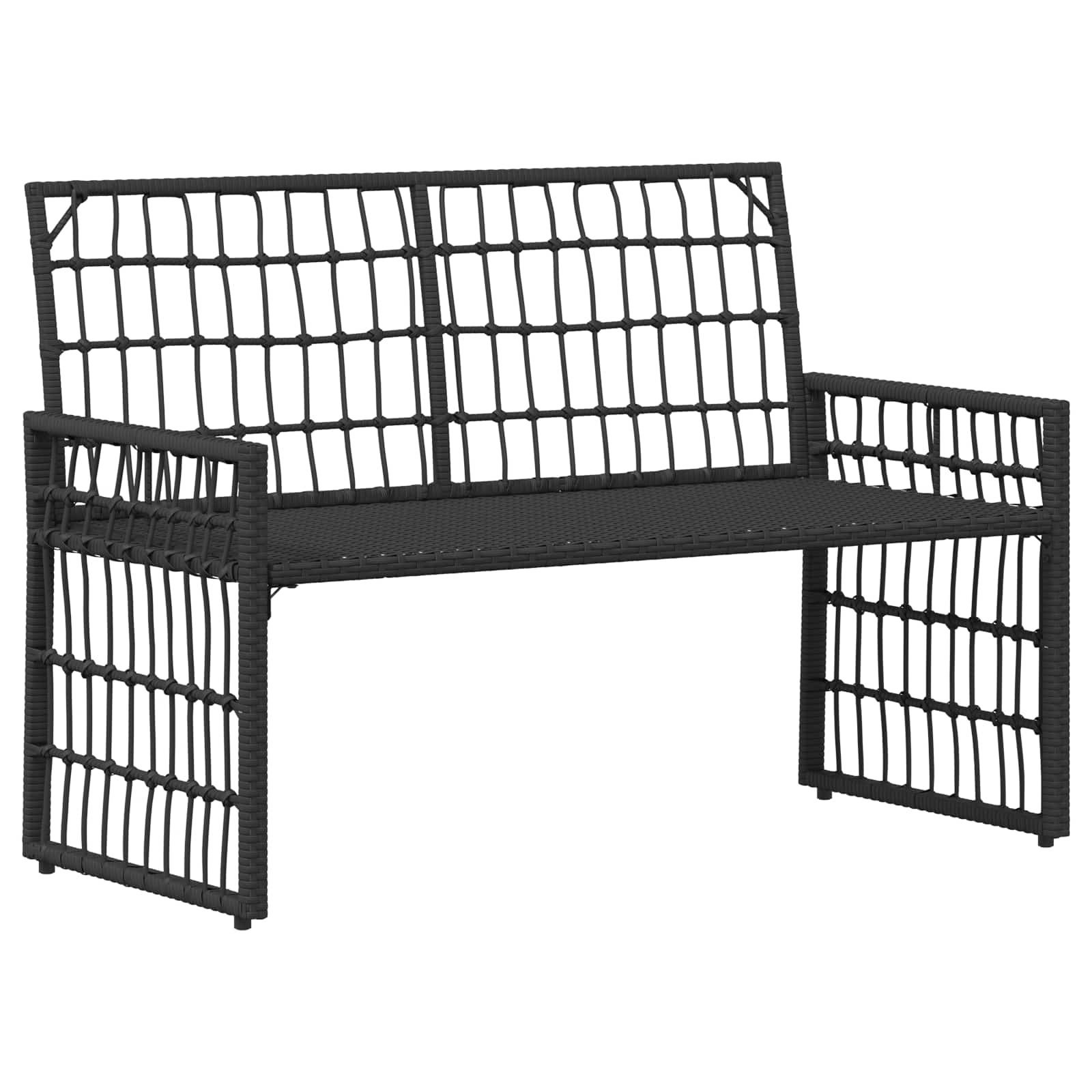 Outdoor bench Simple Black and dark grey 116 x 55 x 82 cm