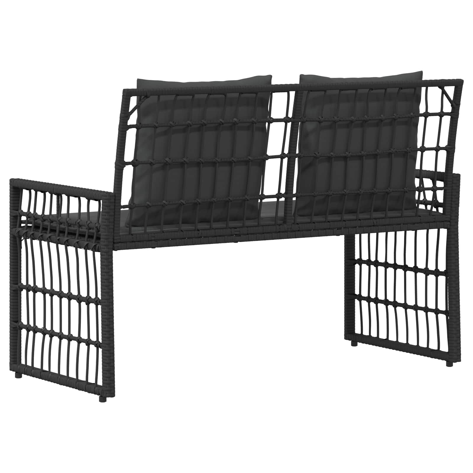Outdoor bench Simple Black and dark grey 116 x 55 x 82 cm