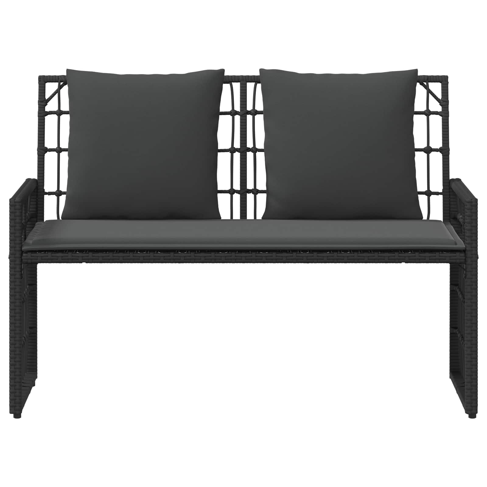 Outdoor bench Simple Black and dark grey 116 x 55 x 82 cm