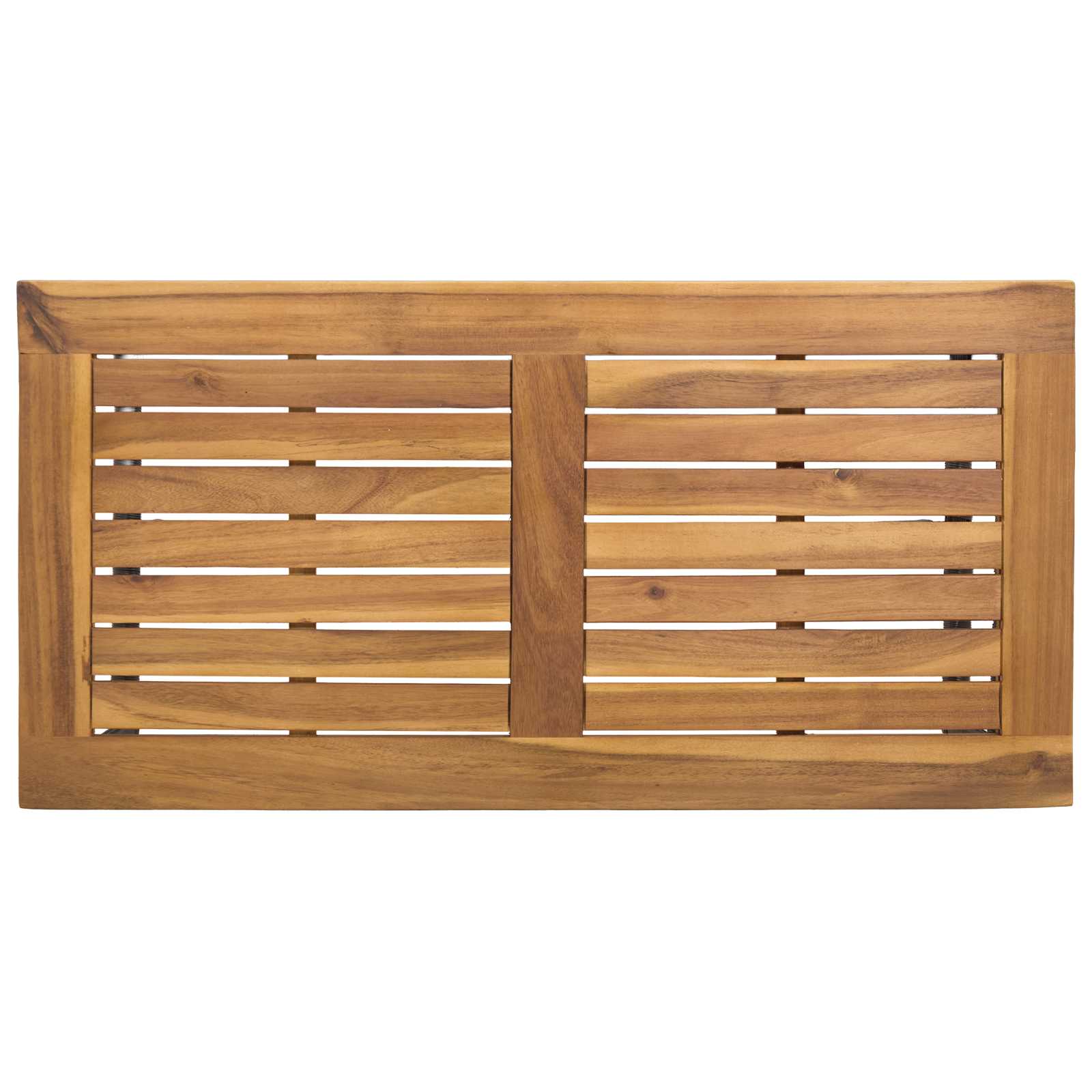 Lauko stalas Juoda ir Ruda 80 x 40 x 40 cm poliratanas