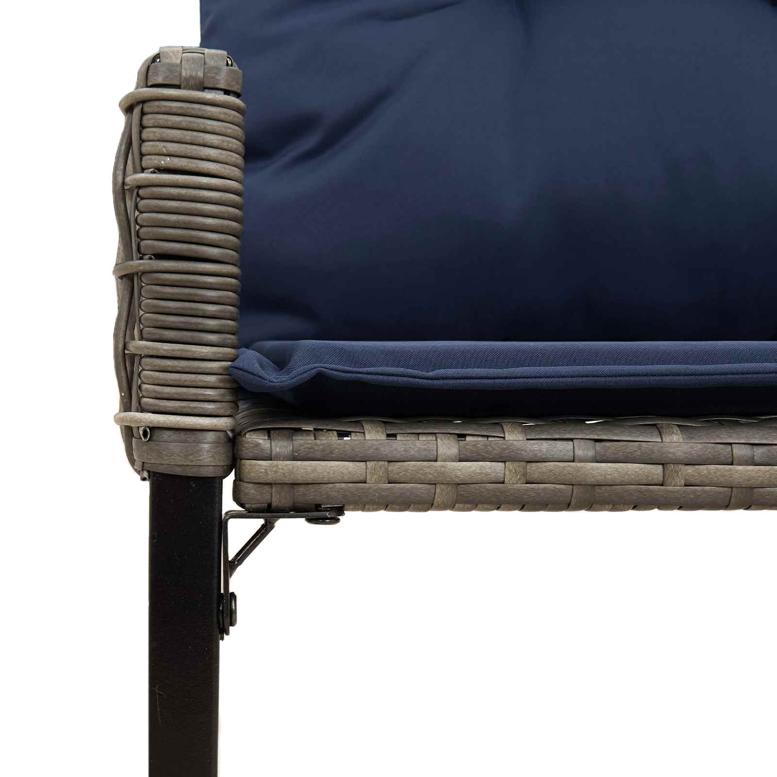 Lauko suolas Pilkas ir tamsiai mėlynas 118 x 55 x 82 cm