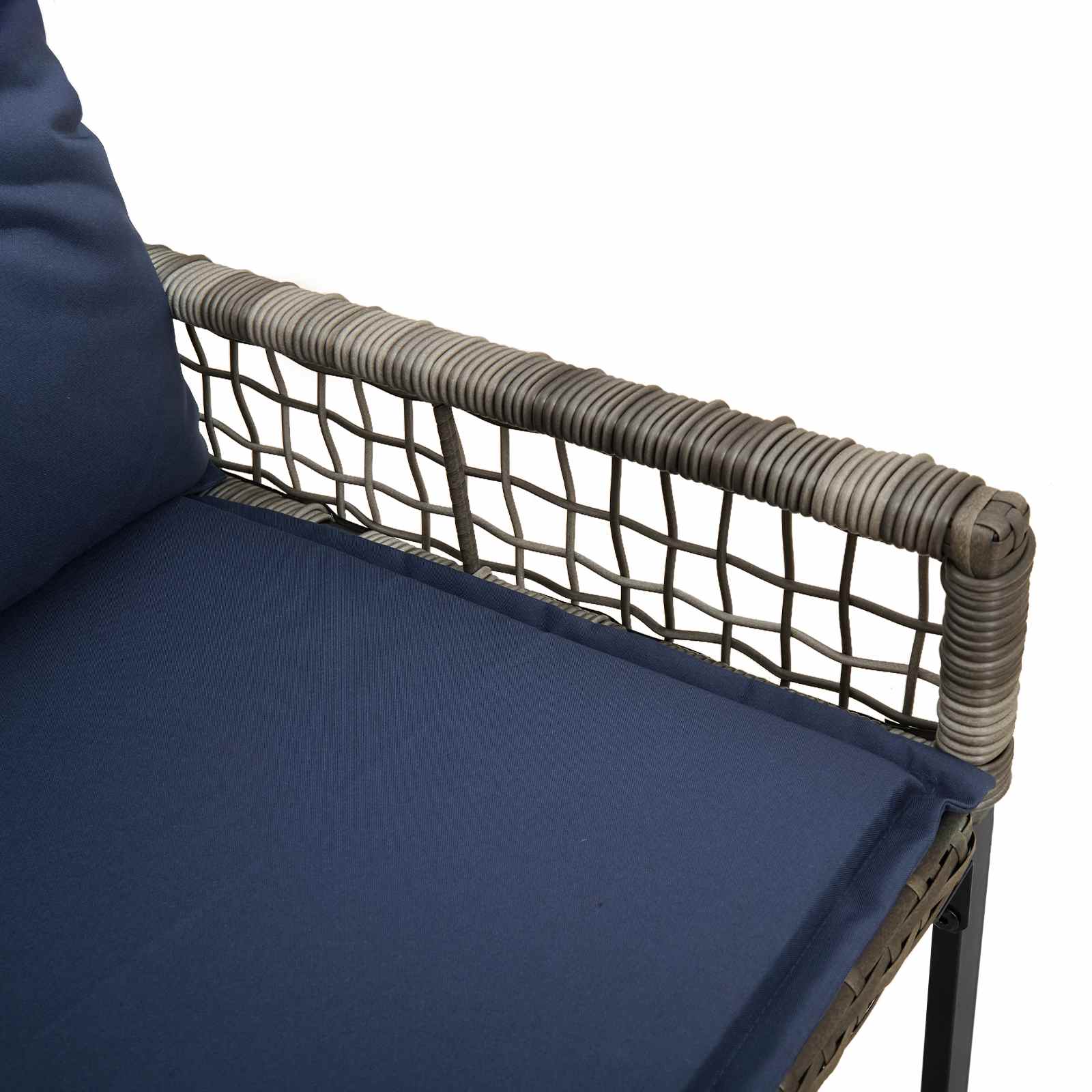Lauko suolas Pilkas ir tamsiai mėlynas 118 x 55 x 82 cm