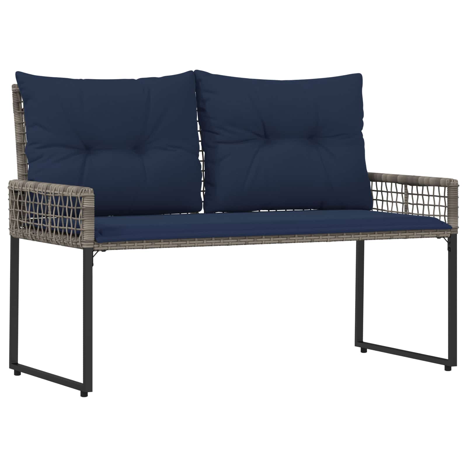 Lauko suolas Pilkas ir tamsiai mėlynas 118 x 55 x 82 cm