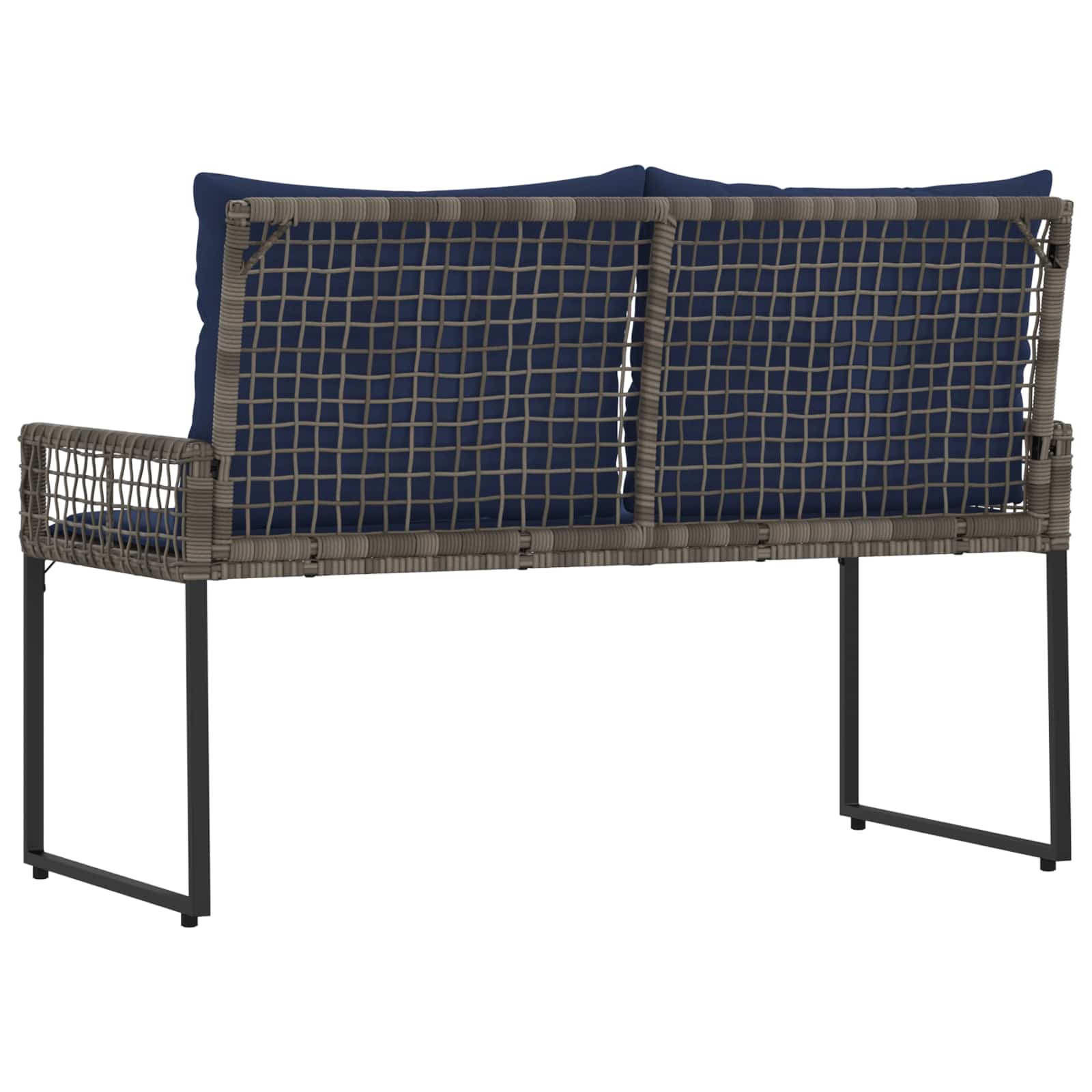 Lauko suolas Pilkas ir tamsiai mėlynas 118 x 55 x 82 cm