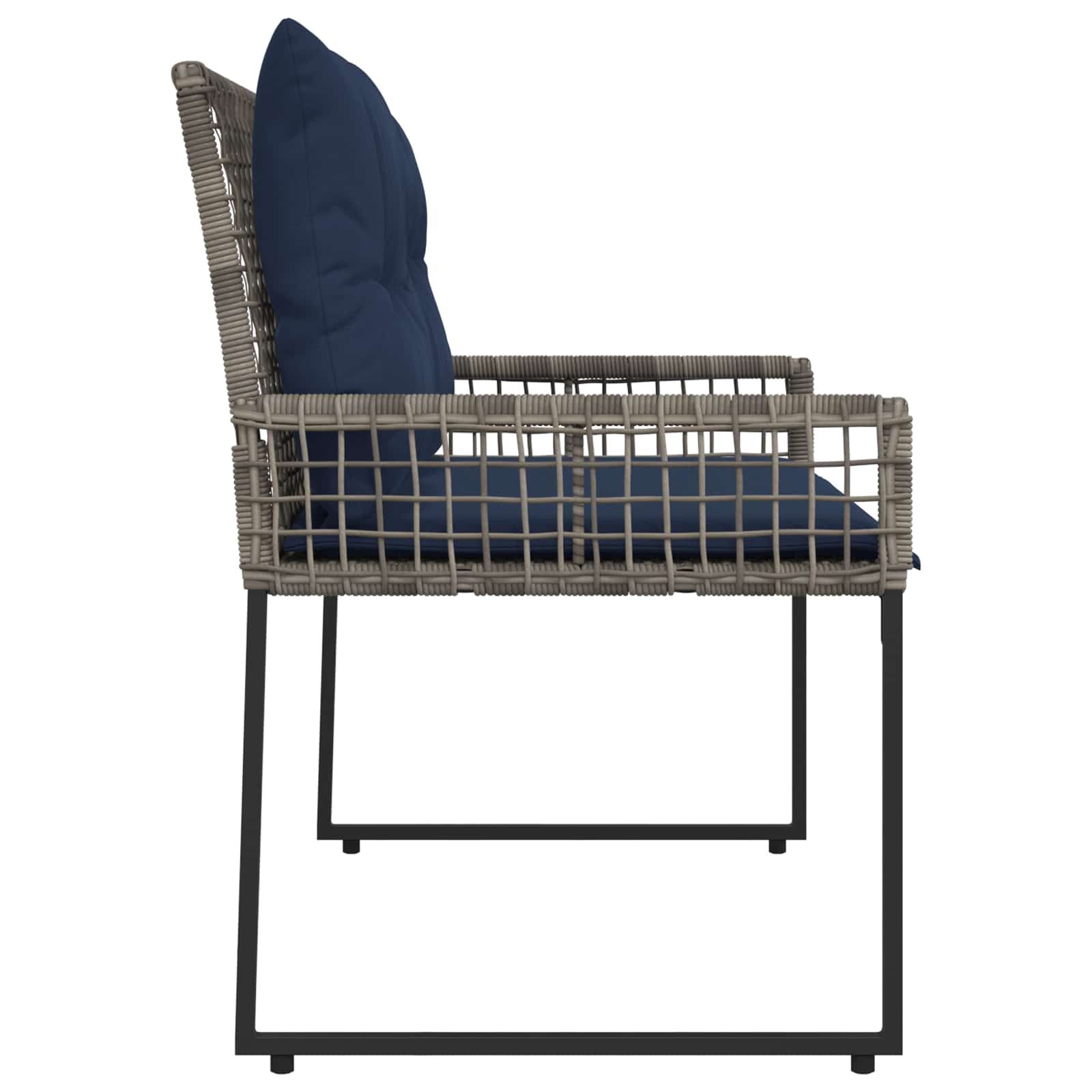 Lauko suolas Pilkas ir tamsiai mėlynas 118 x 55 x 82 cm