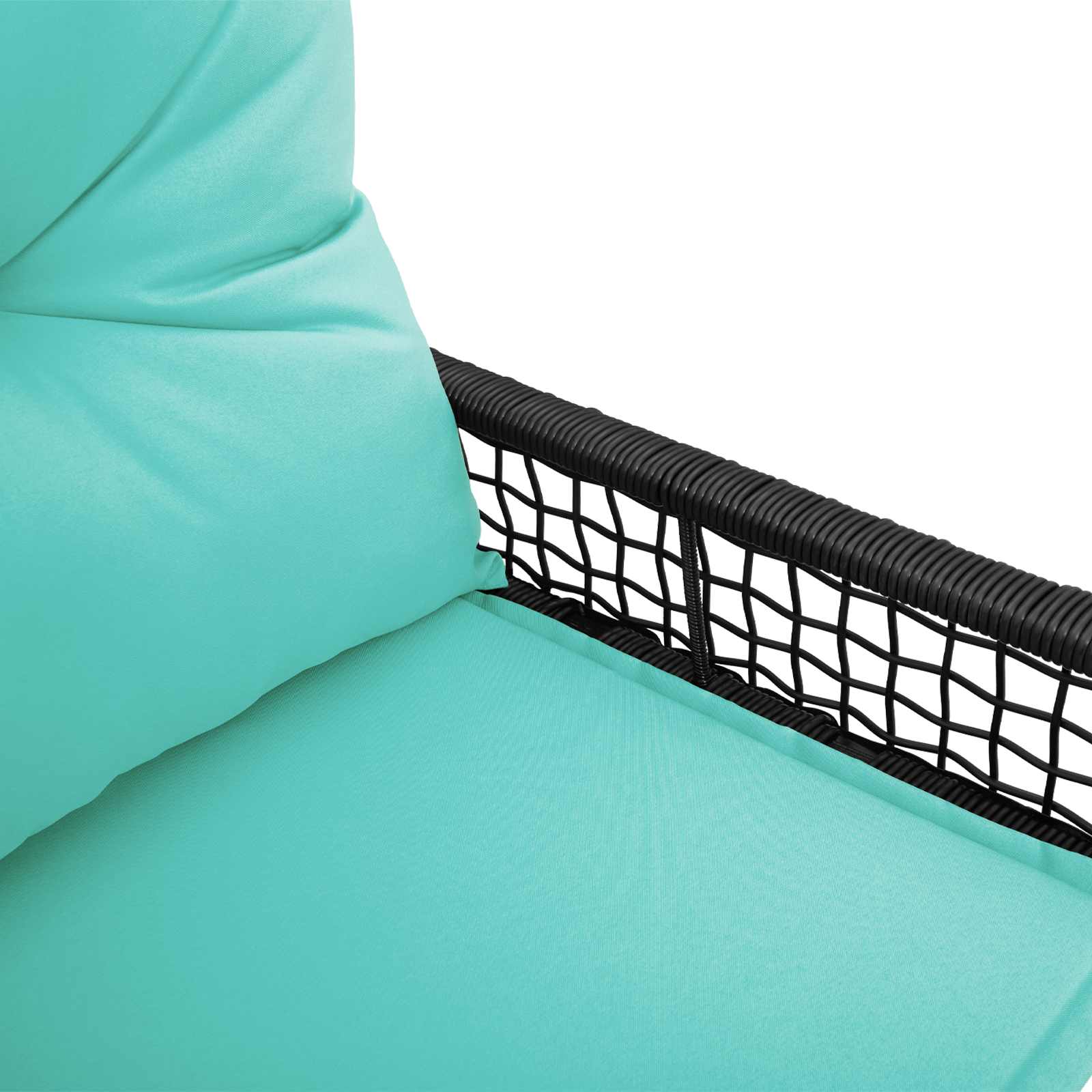 Lauko suolas su pagalve Juoda ir turkio 118 x 55 x 82 cm