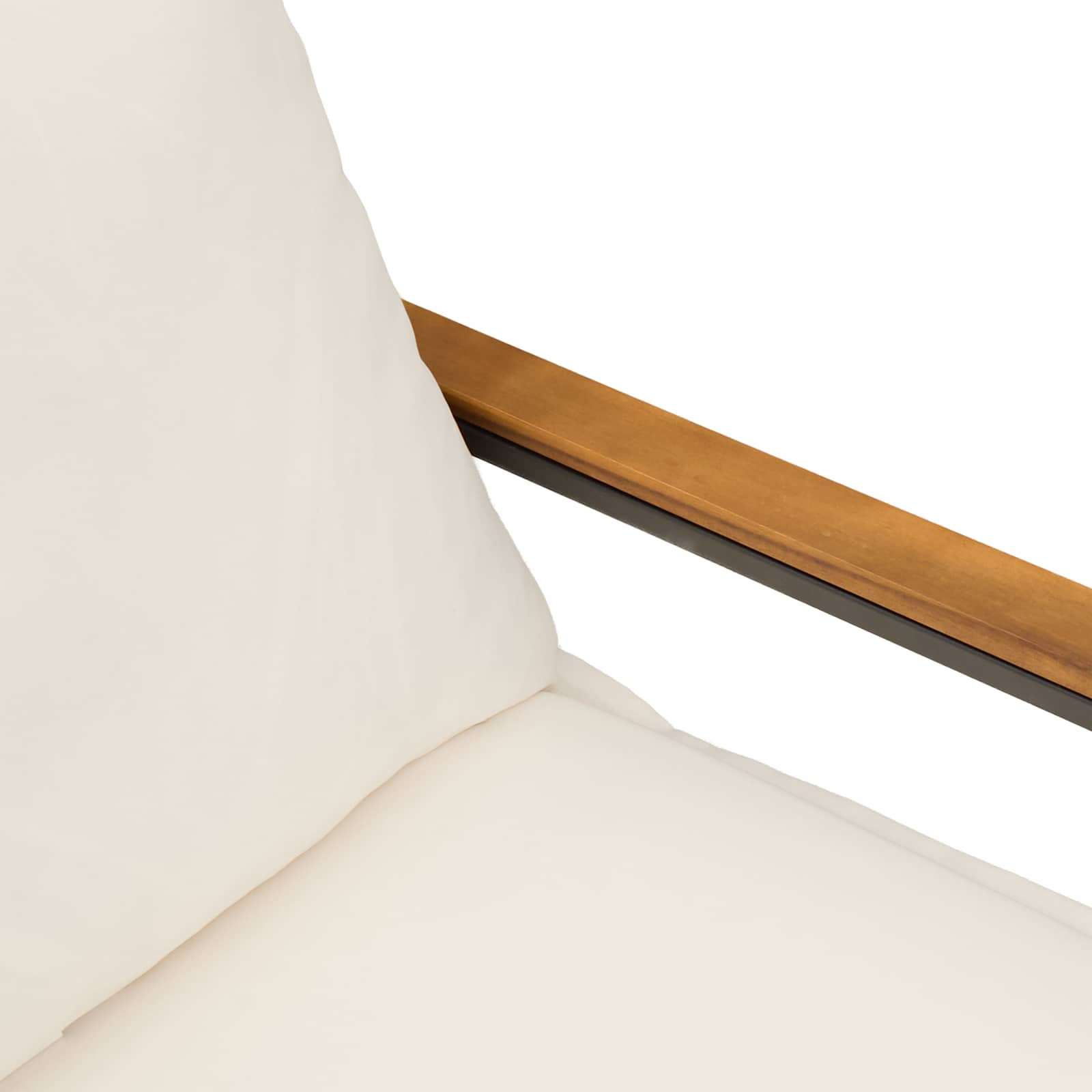 Sols Melns un krēmbalts 115 x 65 x 72 cm Rotangs