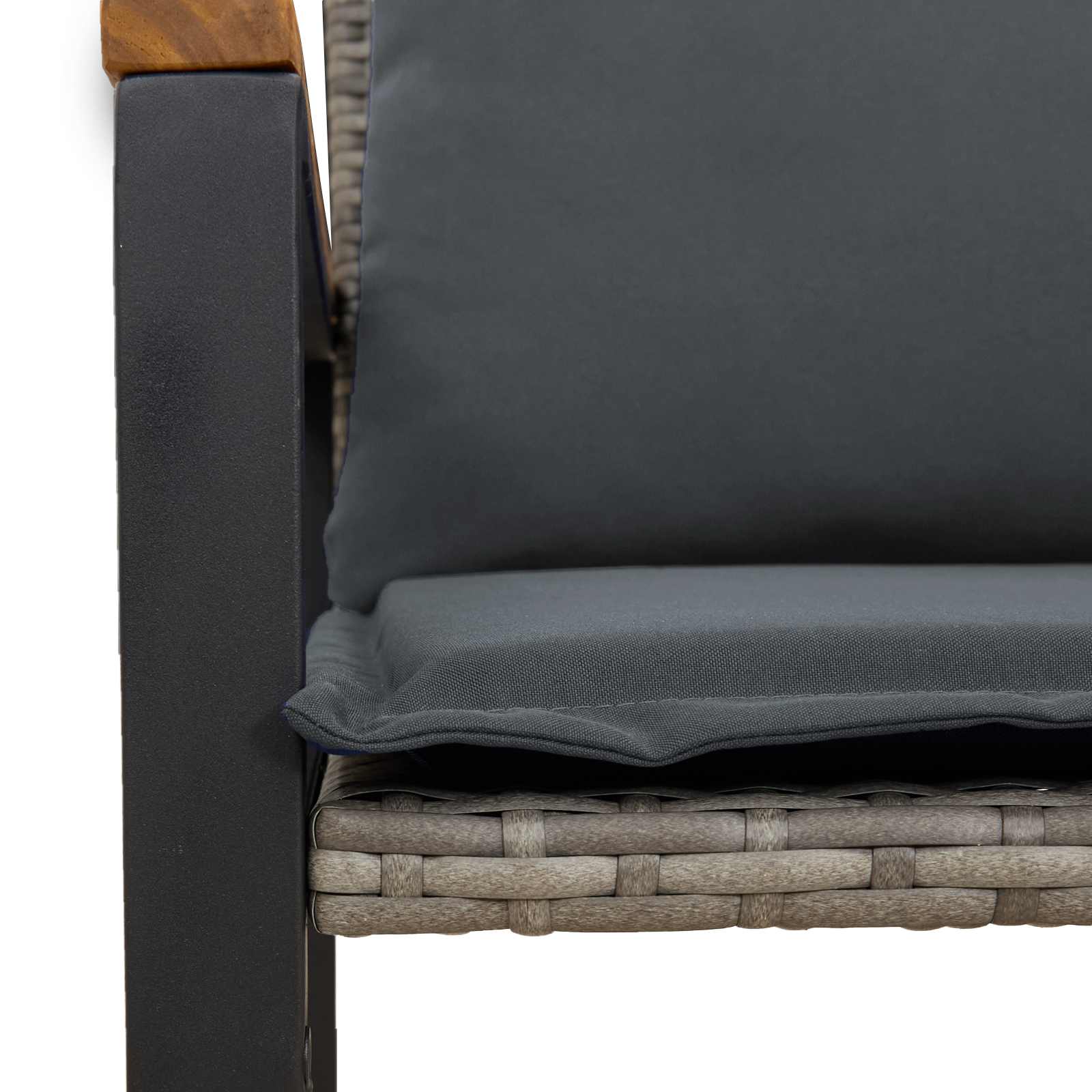 Sols Pelēks un tumši pelēks 115 x 65 x 72 cm Rotangpalma