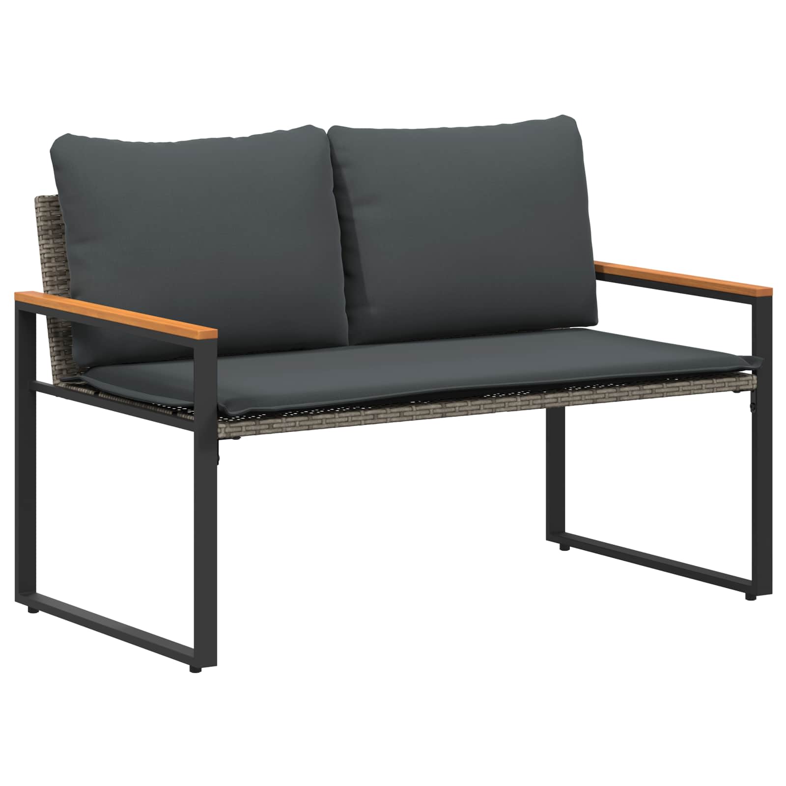 Sols Pelēks un tumši pelēks 115 x 65 x 72 cm Rotangpalma