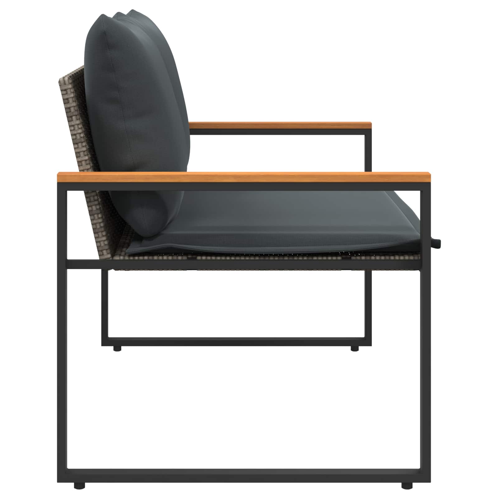 Sols Pelēks un tumši pelēks 115 x 65 x 72 cm Rotangpalma
