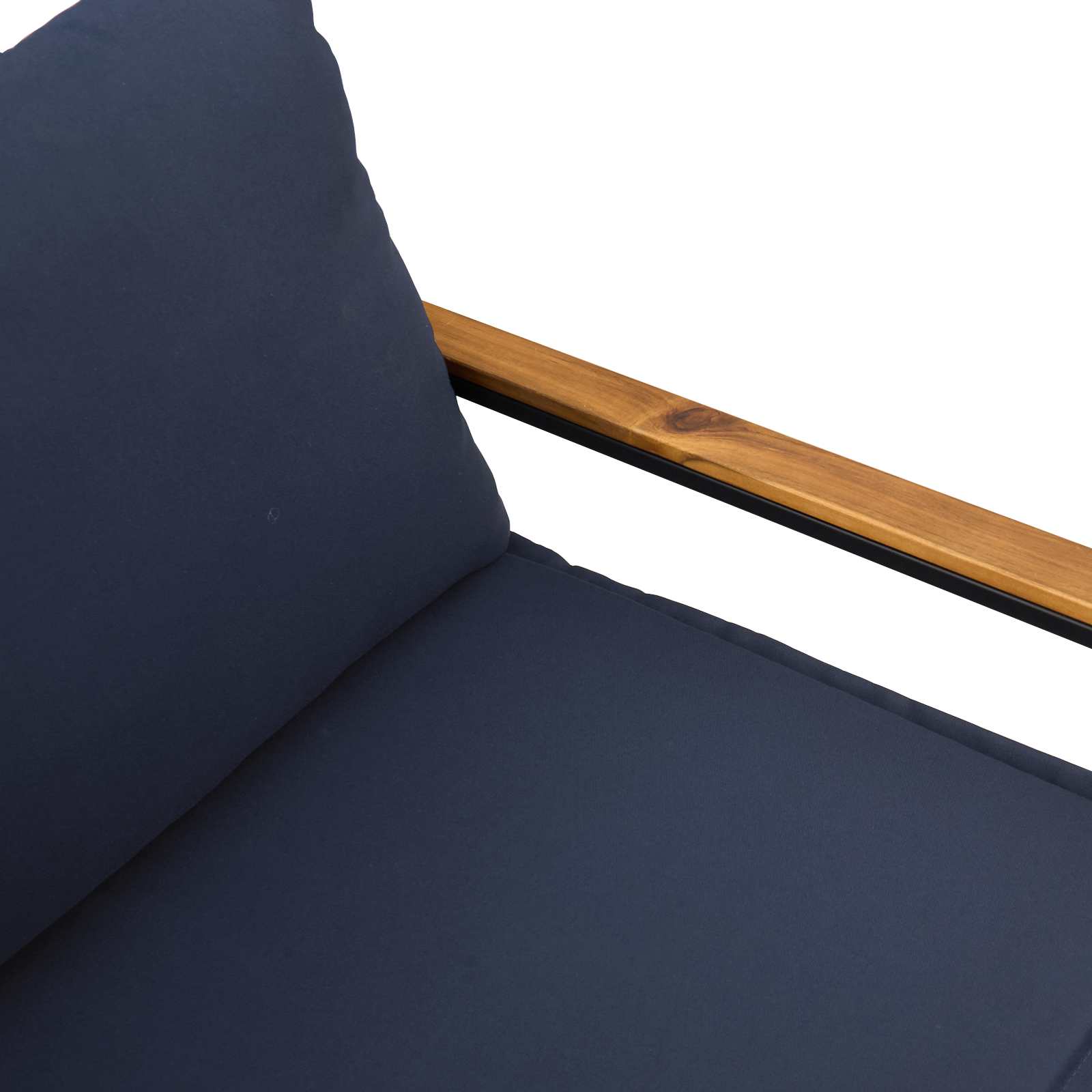 Bench Grey and dark blue 115 x 65 x 72 cm Rattan