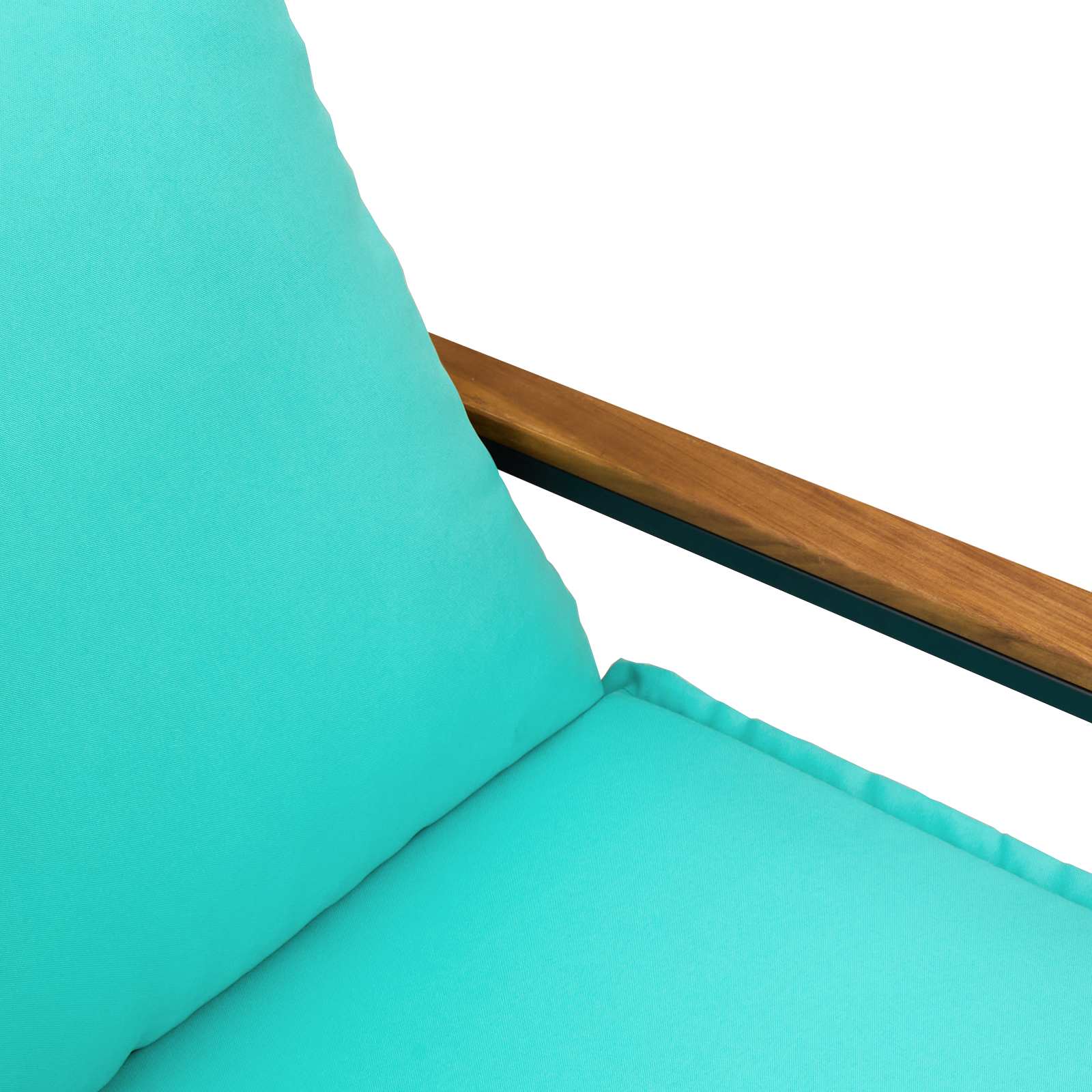 Bench with pillow Black and turquoise 115 x 65 x 72 cm Rattan