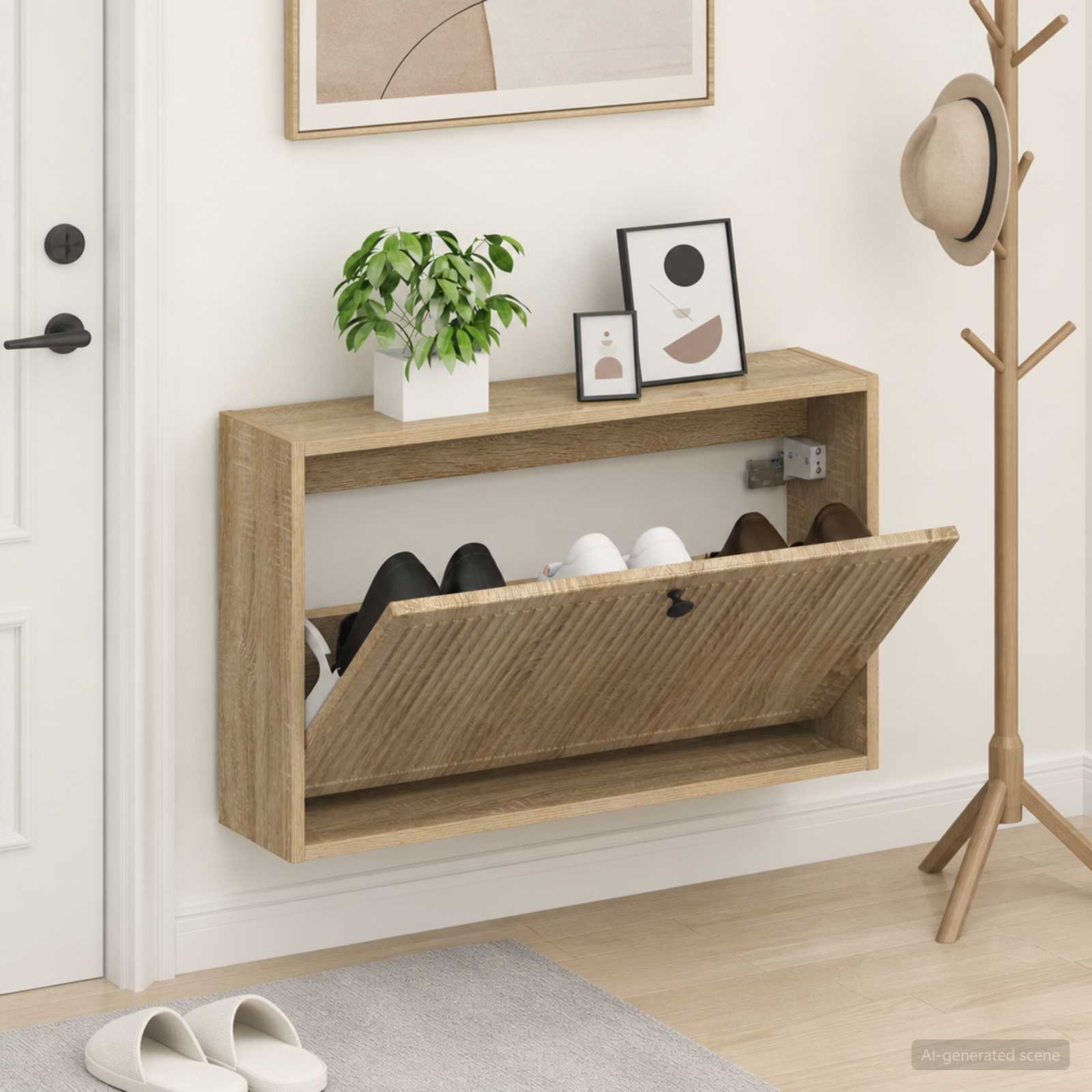Sieninis batų kabinetas EDE 71 x 17 x 43 cm Apdirbta mediena