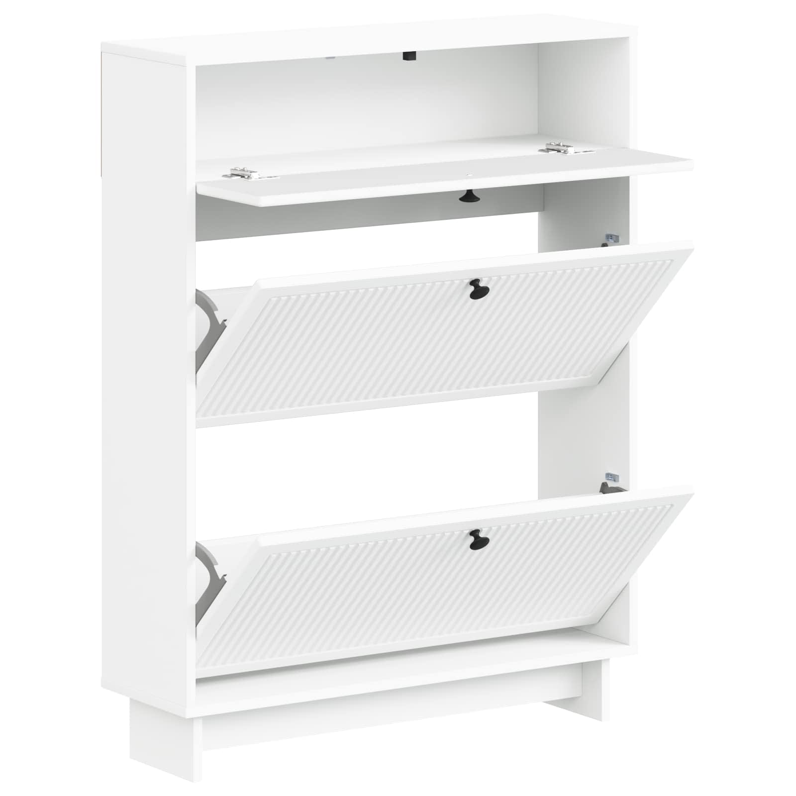 Batu skrynia EDE 78 x 24 x 103 cm Apdirbta mediena Balta