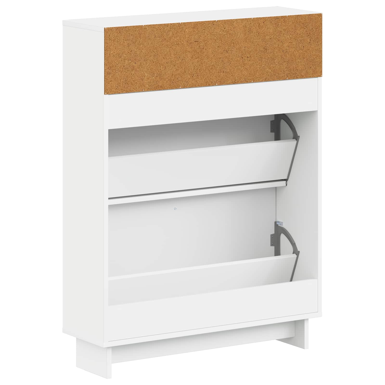 Batu skrynia EDE 78 x 24 x 103 cm Apdirbta mediena Balta