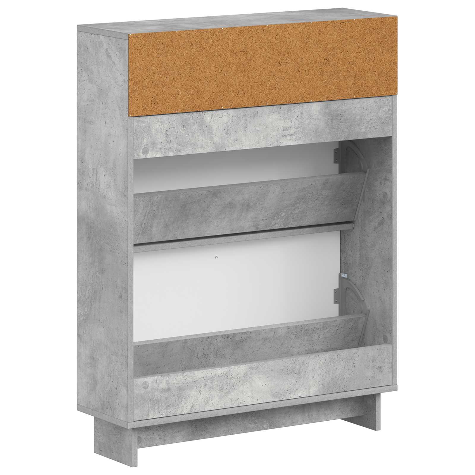 Batu skrynia EDE 78 x 24 x 103 cm Apdirbta mediena Betono pilka