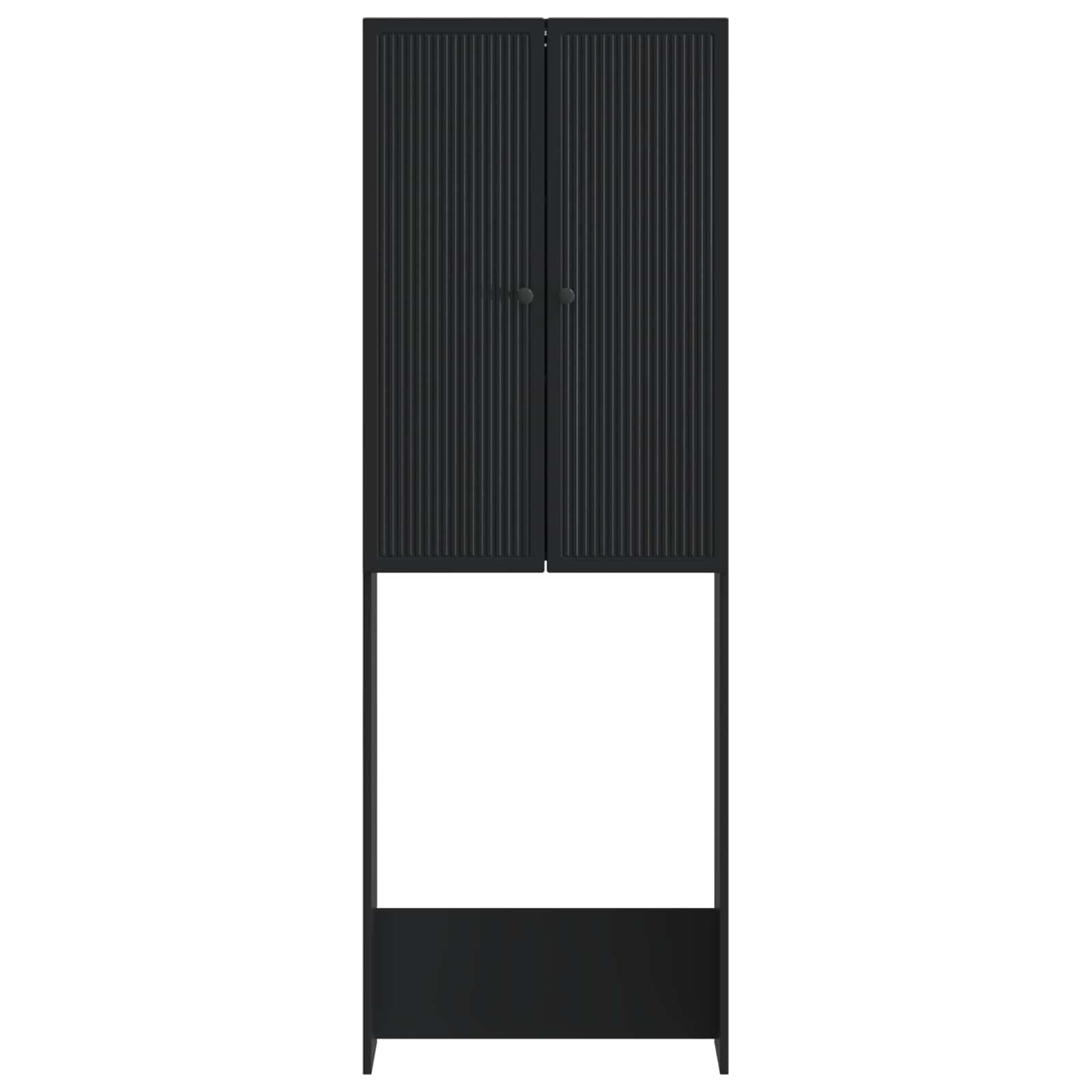 Tualeto spintelė EDE Juoda 66 x 25,5 x 190 cm Apdirbta mediena
