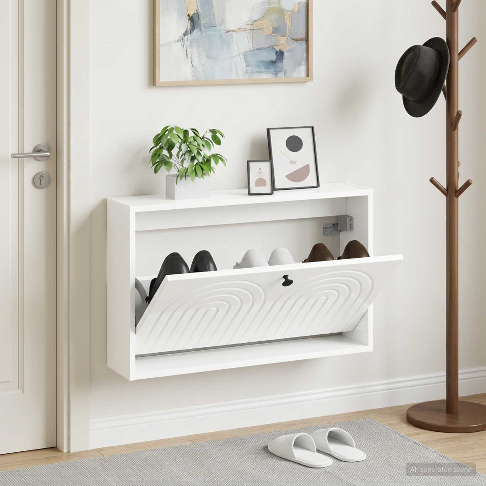 Sieninis batų kabinetas ALKMAAR 71 x 17 x 43 cm
