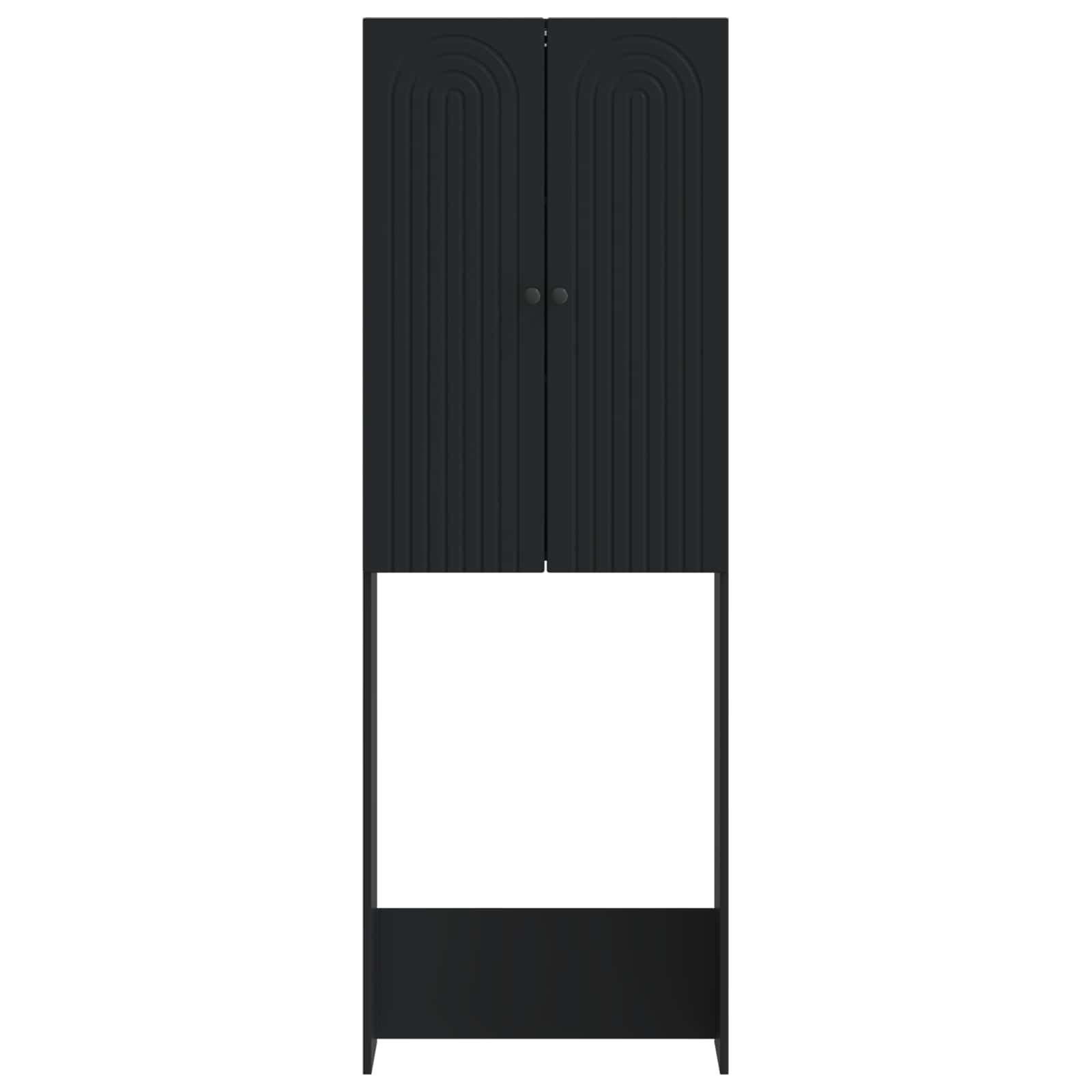 Tualeto spintelė ALKMAAR Juoda 66 x 25,5 x 190 cm