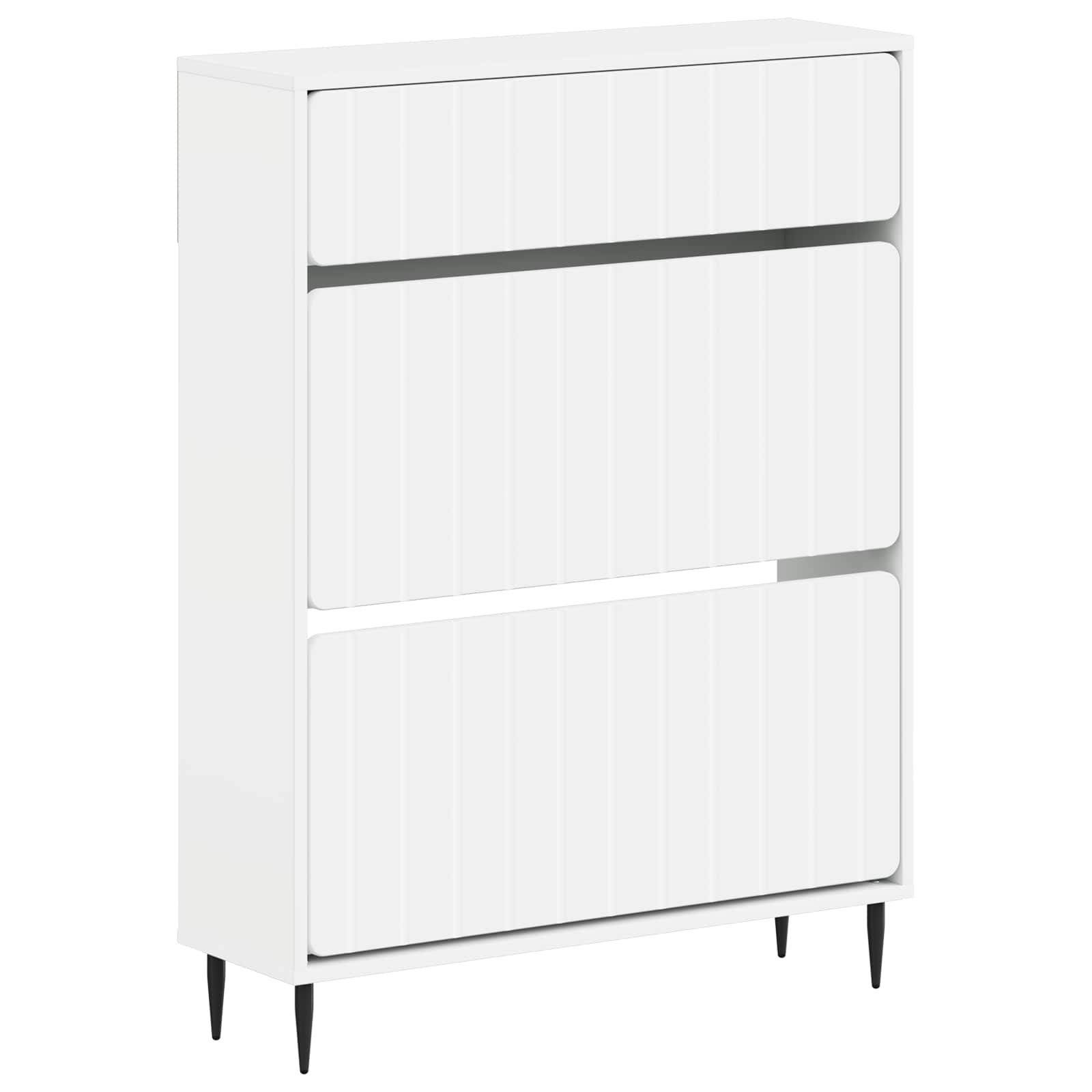 Batu skrynia ZWOLLE 78 x 24 x 103 cm Apdirbta mediena Balta